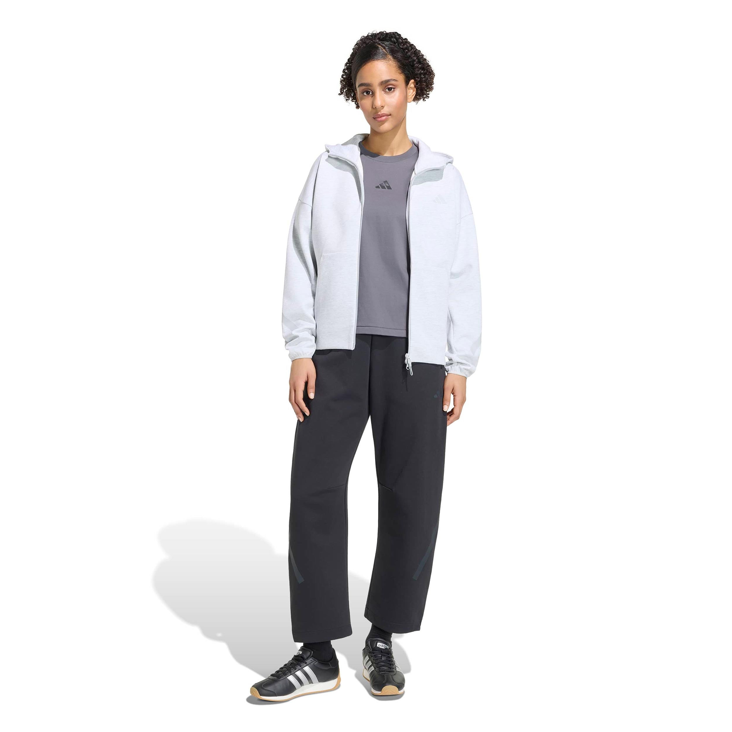 Z.N.E. Zip Hoodie Women - lightgrey | Tennis-Point