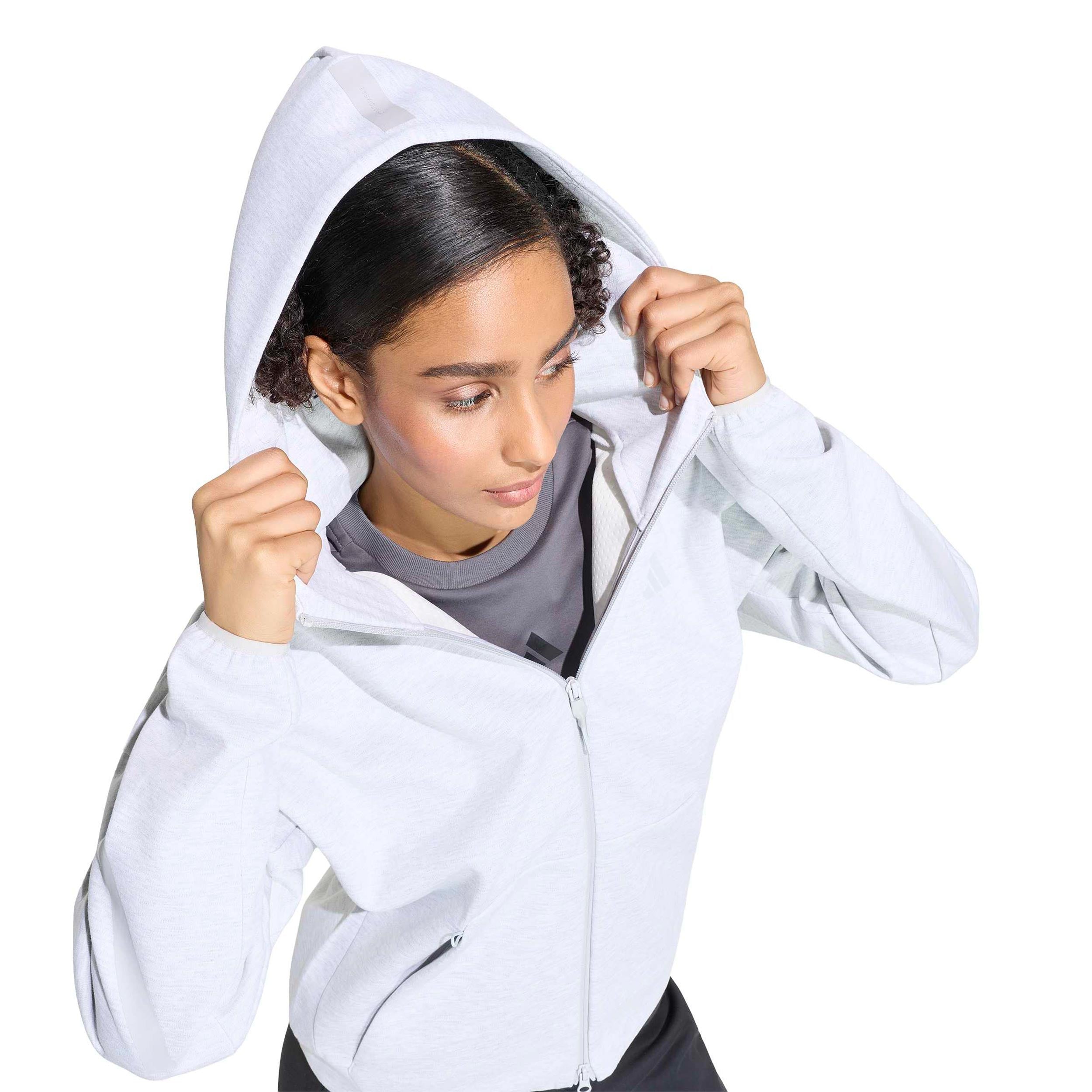 Z.N.E. Zip Hoodie Women - lightgrey | Tennis-Point