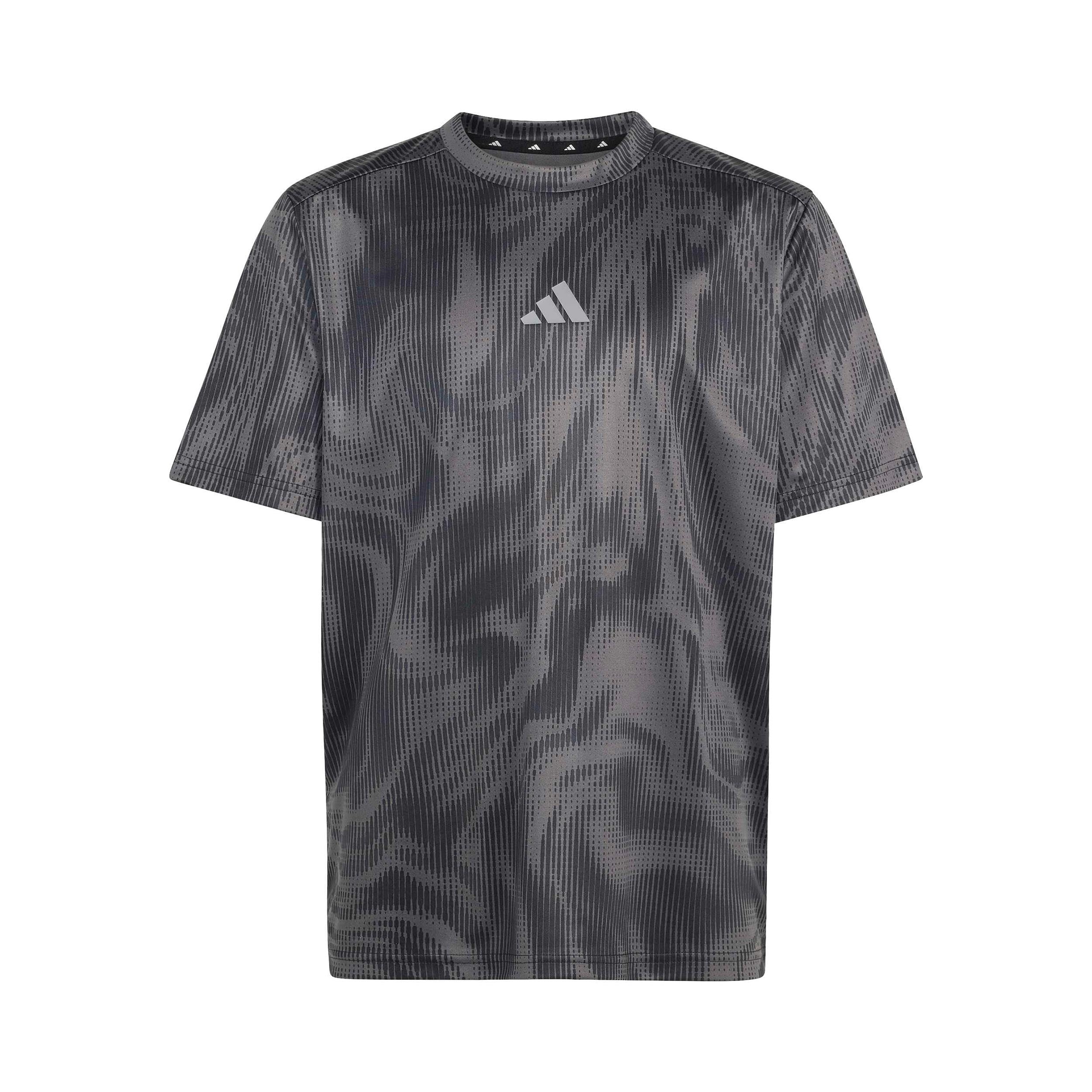 adidas Allover Graphik T-Shirt Kids - dark grey, black
