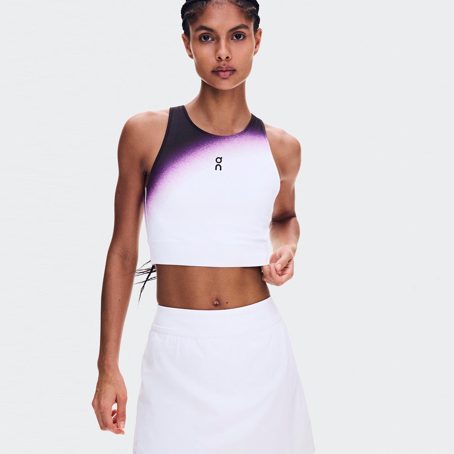 On Court Crop Swing Tank Top Women - white, berry