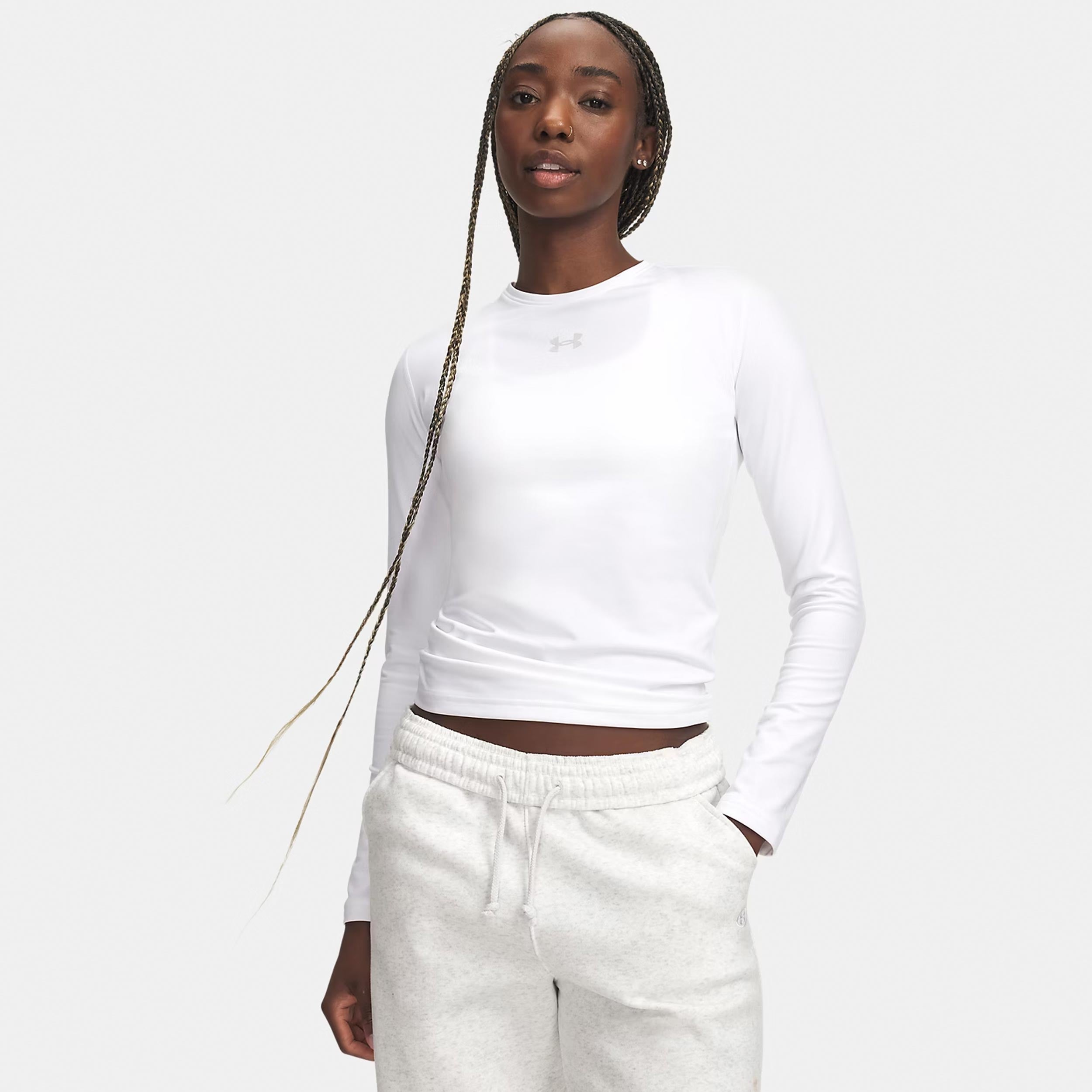 Under Armour ColdGear Crew Long sleeve Women - white, lightgrey