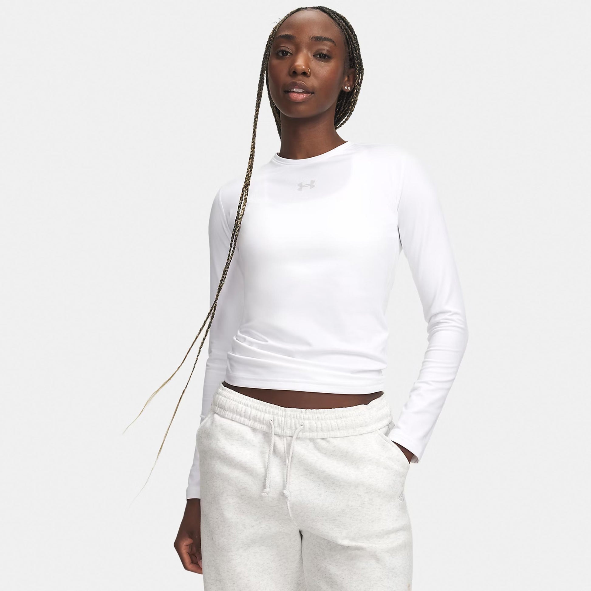 Under Armour ColdGear Crew Long sleeve Women - white, lightgrey
