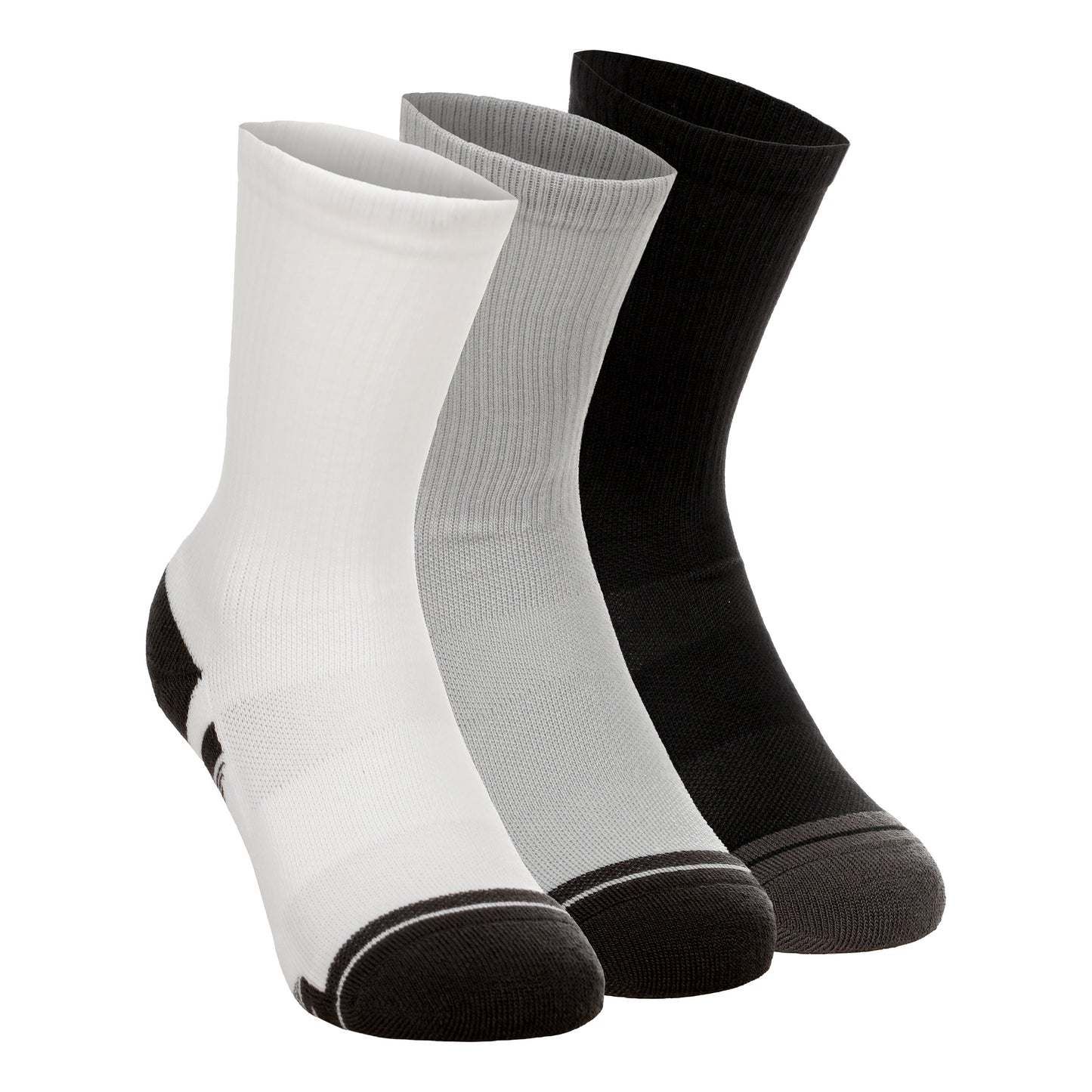 Under Armour Performance Tech Crew Sports Socks 3 Pack Unisex - grey, dark grey