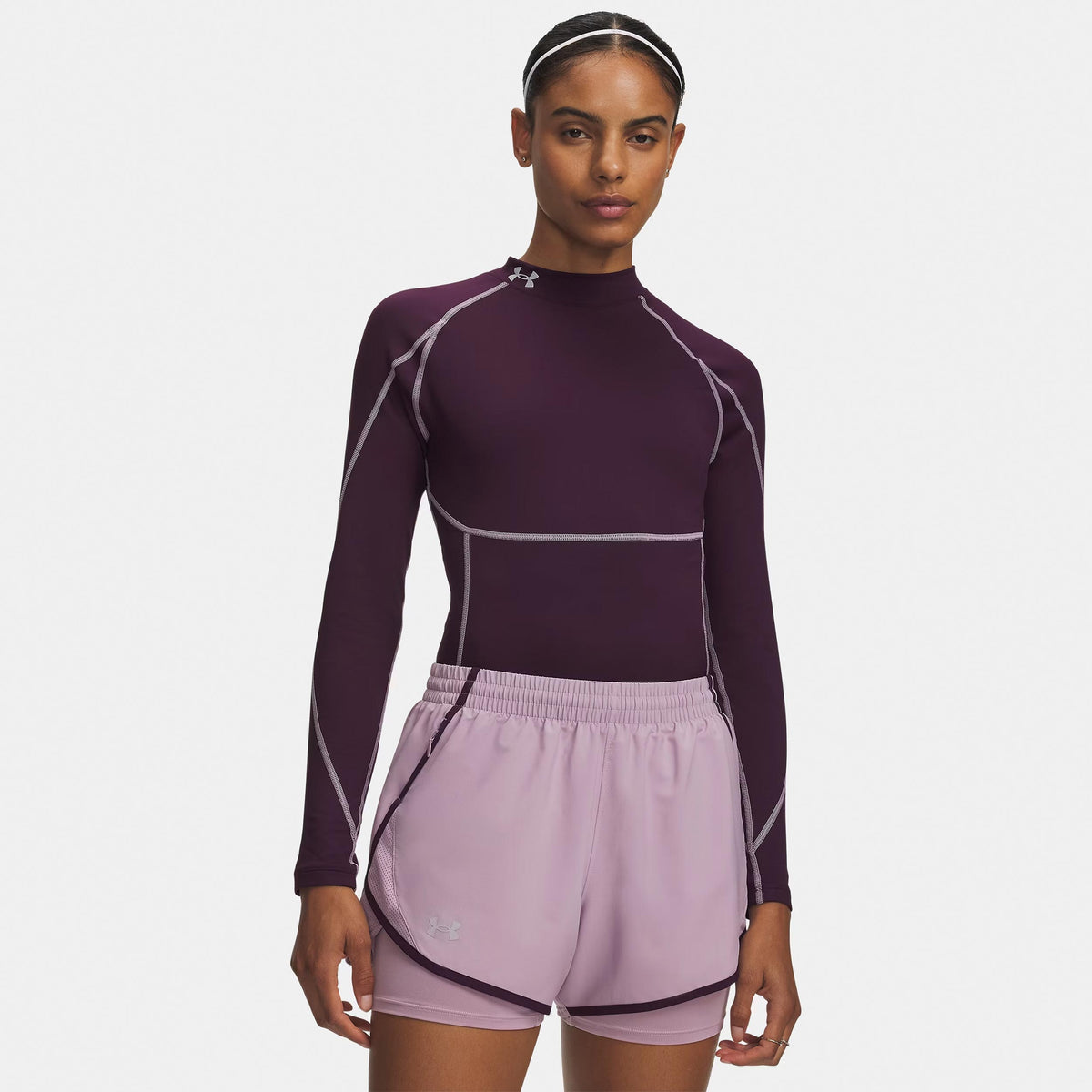 Under Armour ColdGear Elite Long sleeve Women - lilac, silver