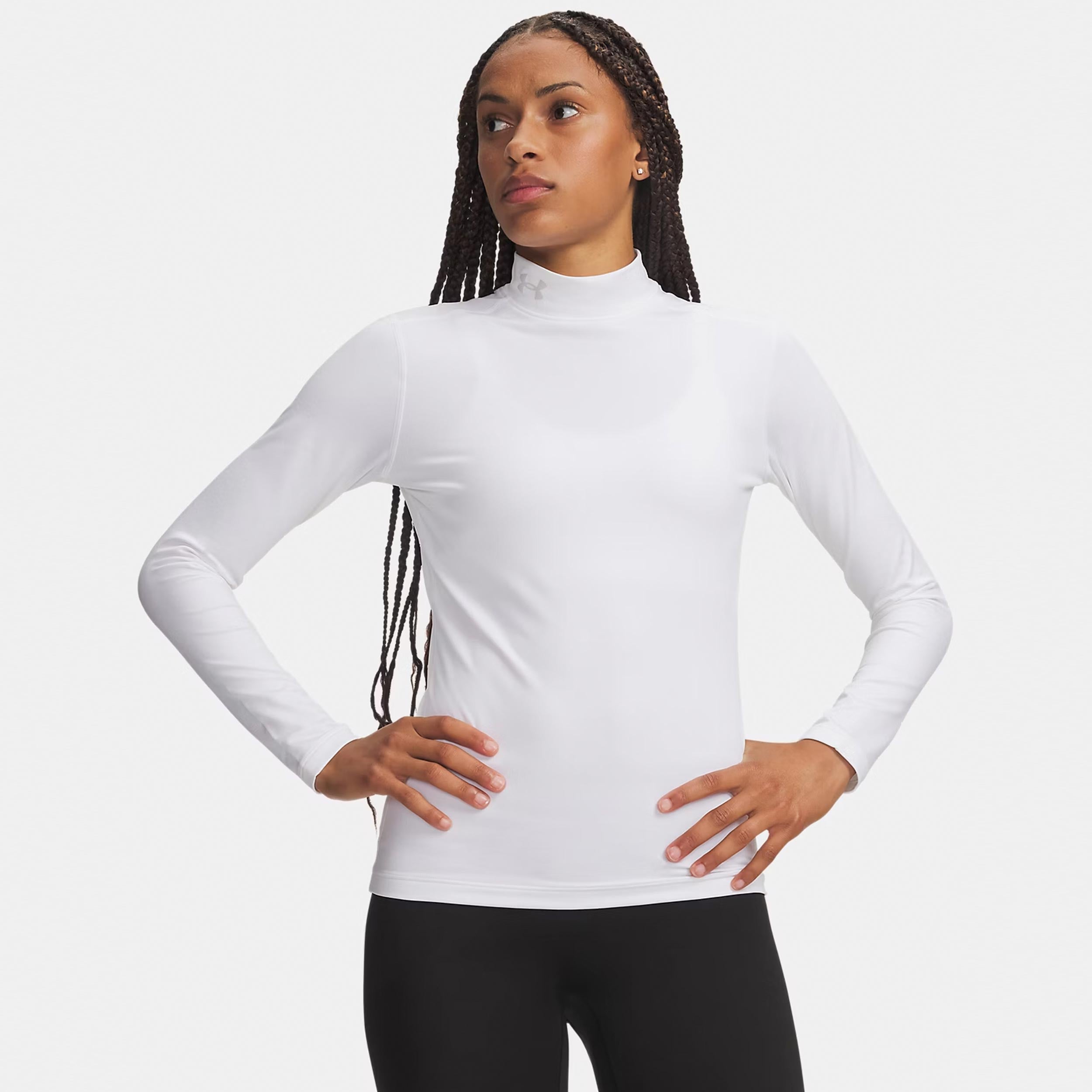 Under Armour ColdGear Mock Long sleeve Women - white, lightgrey