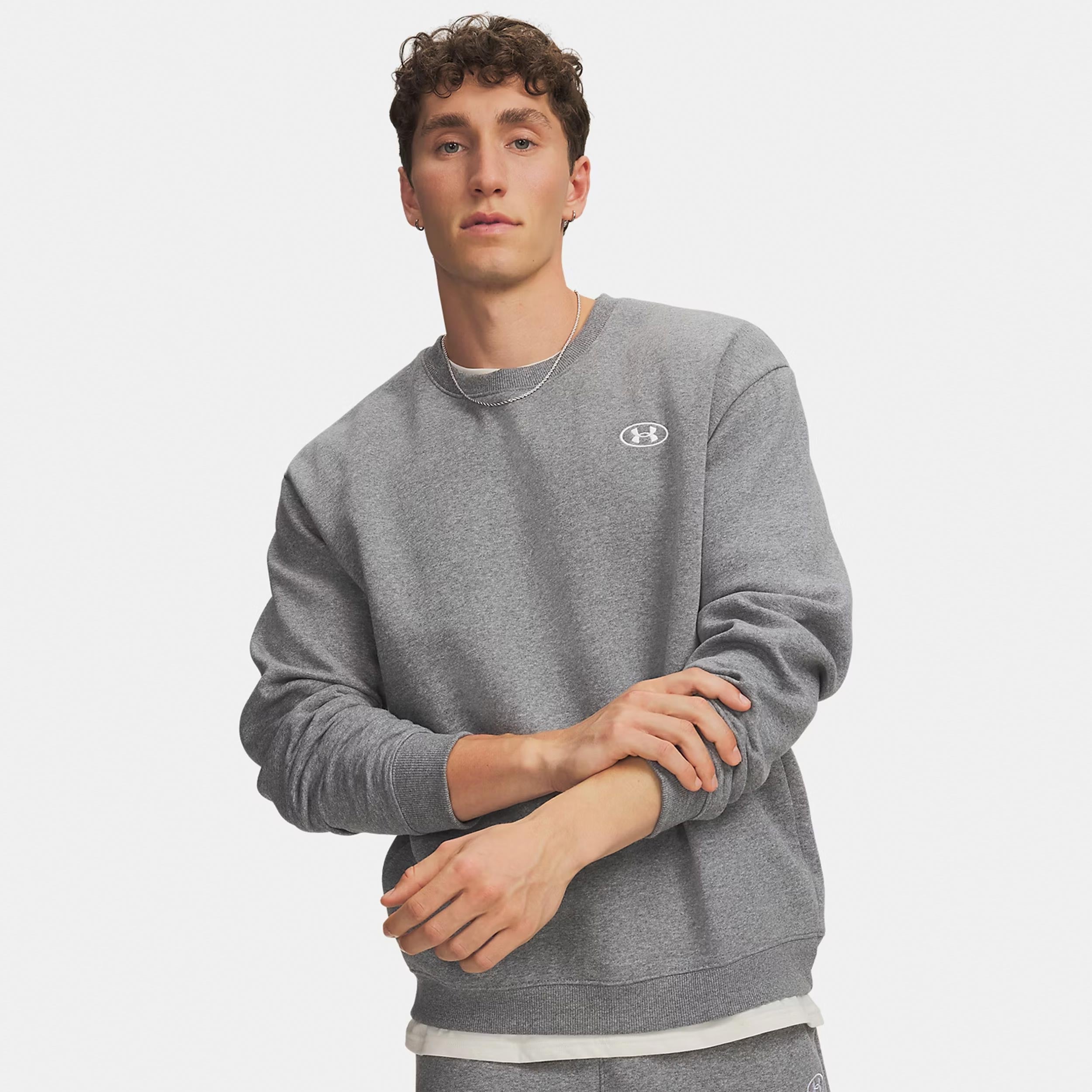 Under Armour Rival Fleece Crew Sweatshirt Men - grey, white