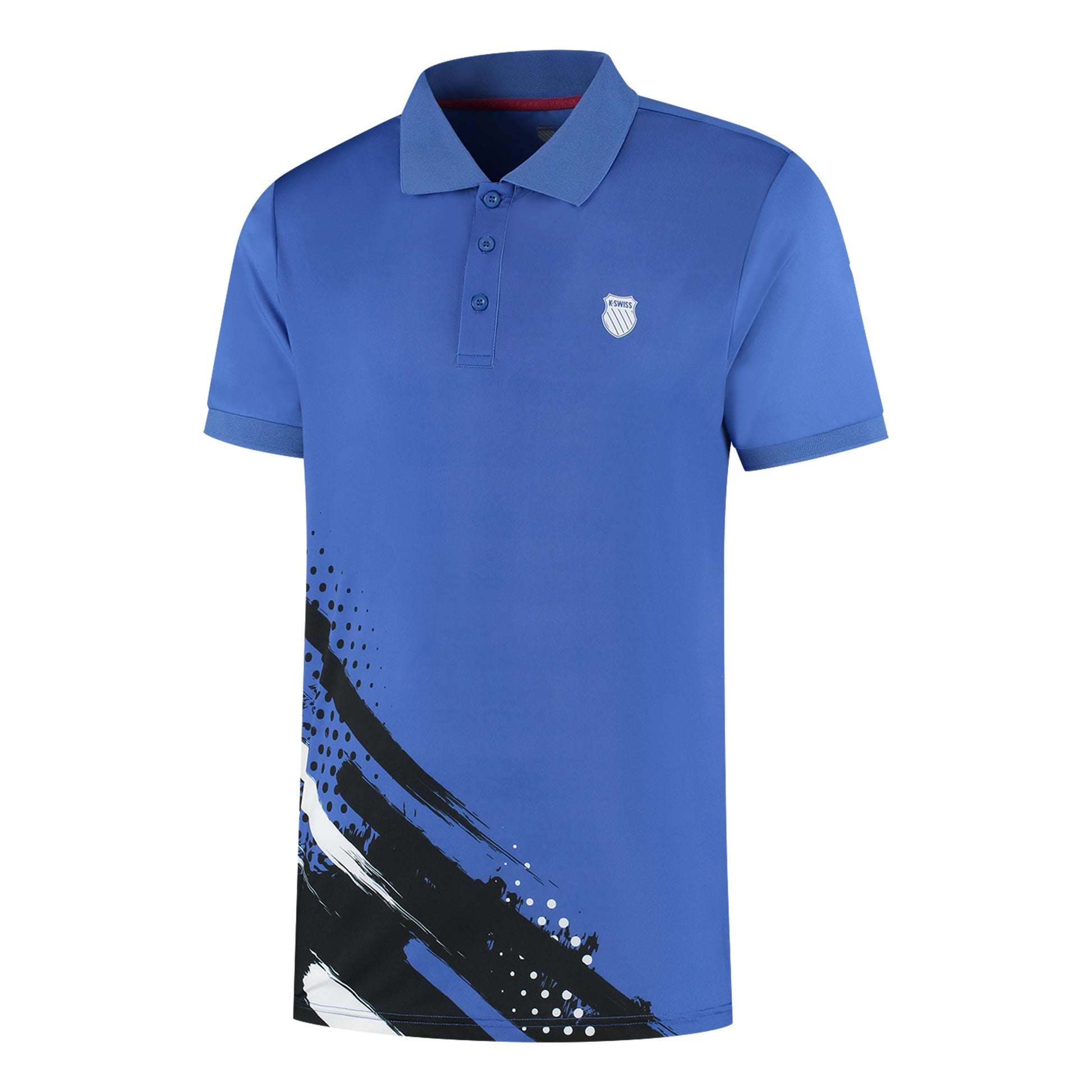 K-Swiss Hypercourt Print Stripe Polo Men - blue, dark blue