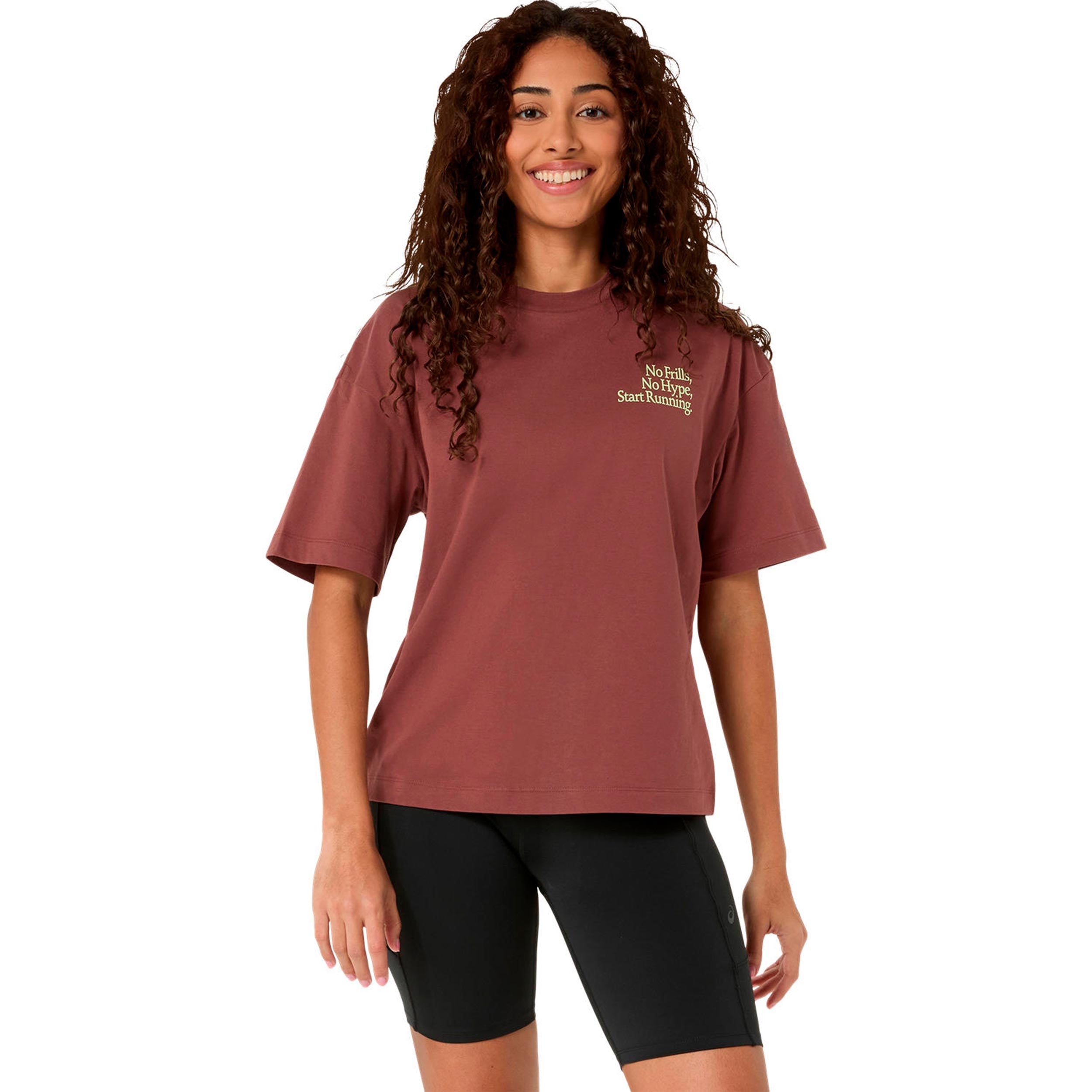 ASICS Runner Message Graphic  Running shirt - rust, lime