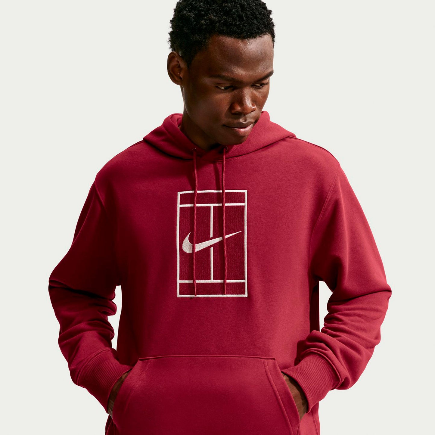 Nike Court Hoody Men - wine red, cream