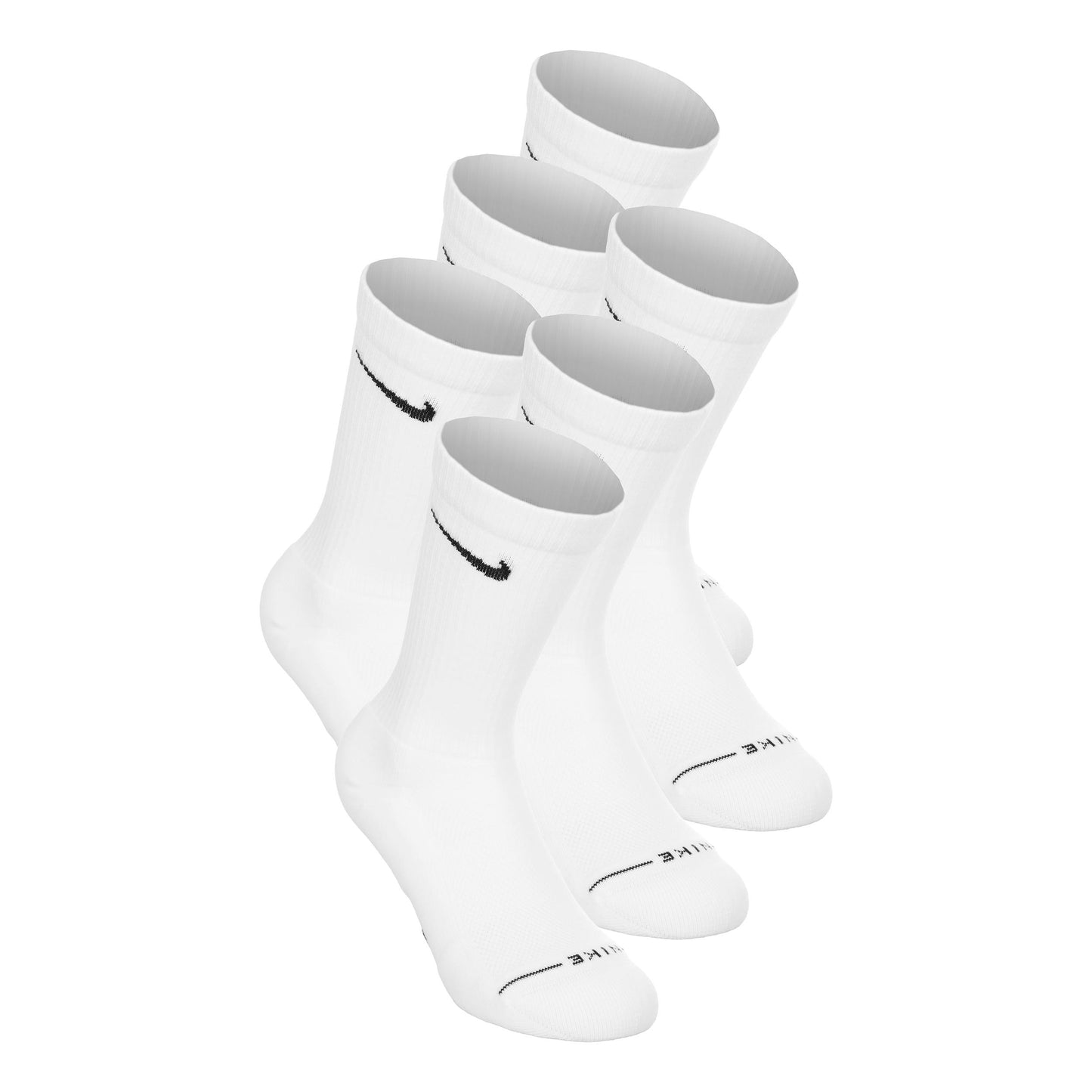 Nike Elevated Crew Tennis Socks 6 Pack Unisex - white