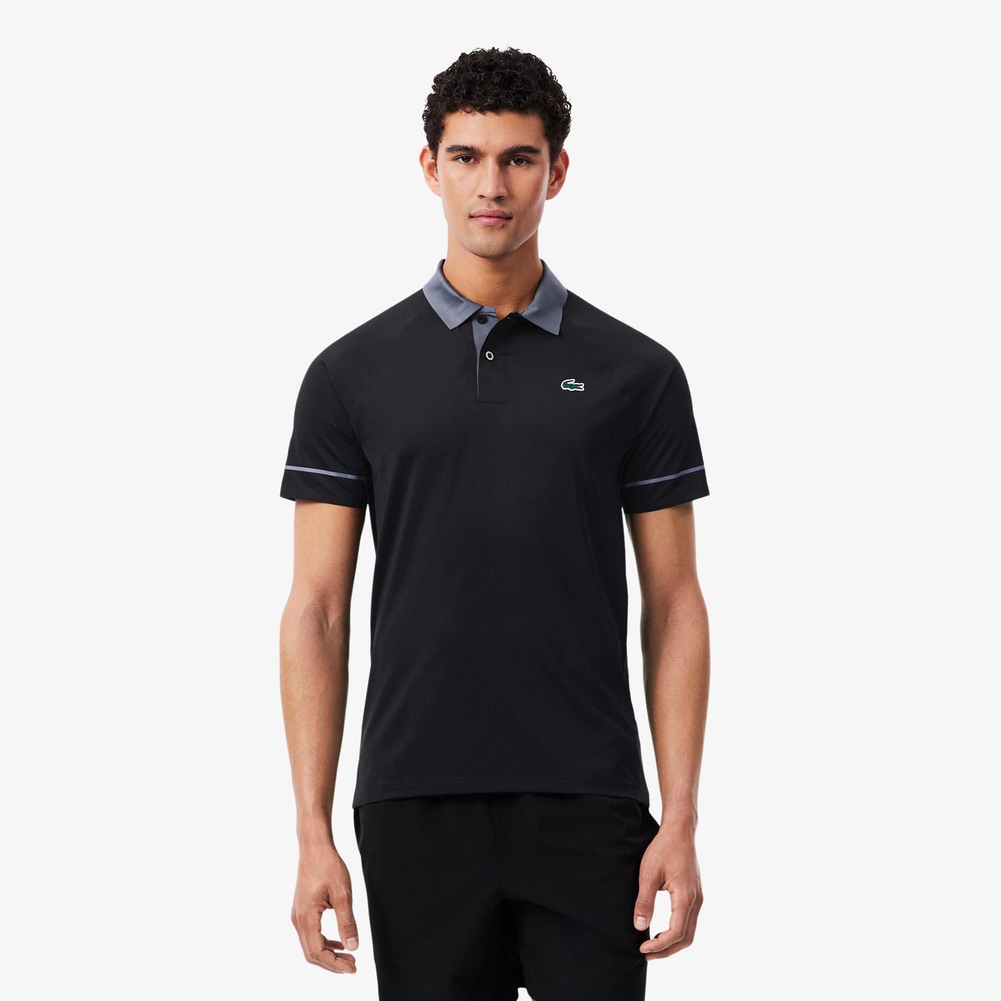 Lacoste Polo Men - black, grey blue