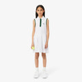 Dress Girls - white, dark green