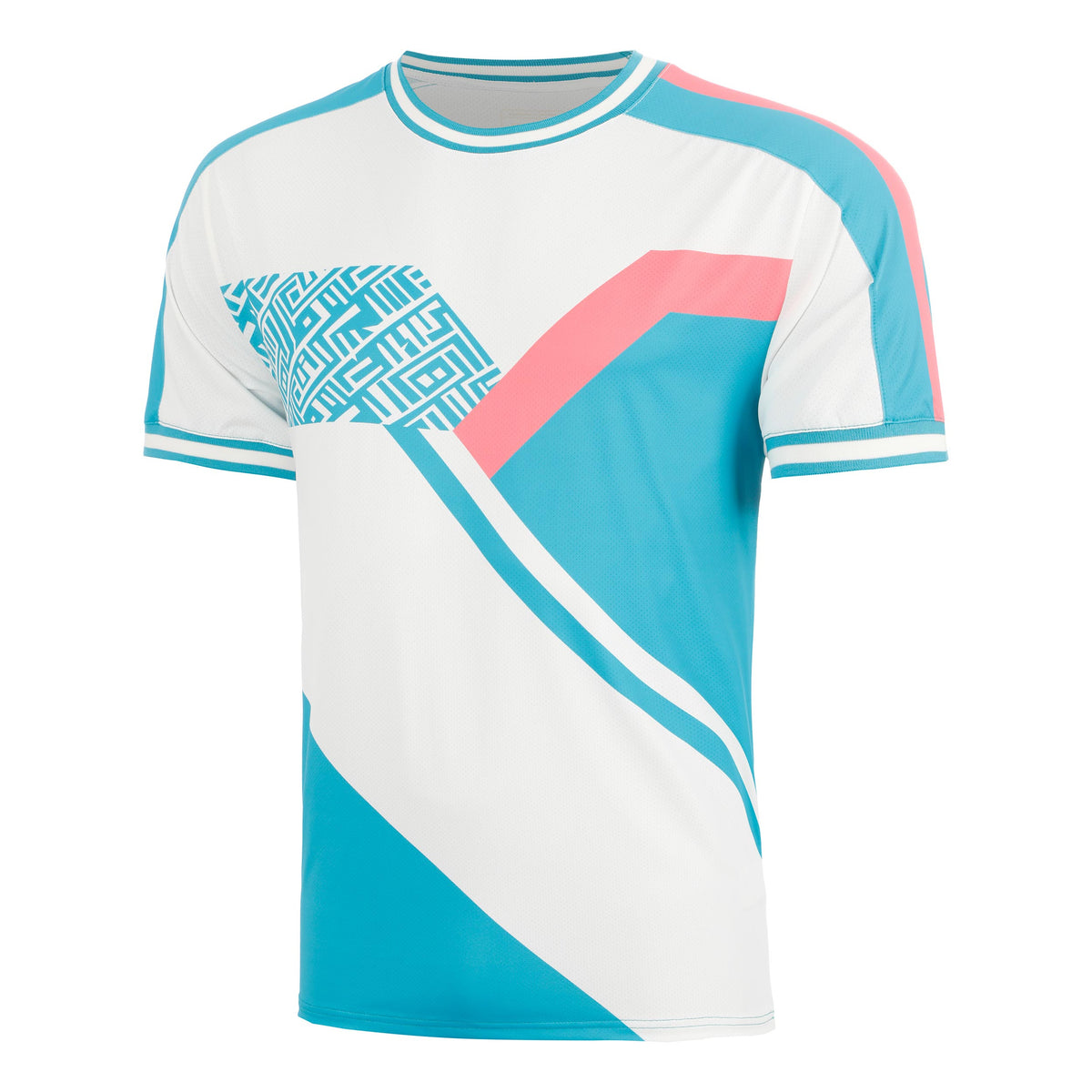 COURT7 Performance T-Shirt Men - white, turquoise