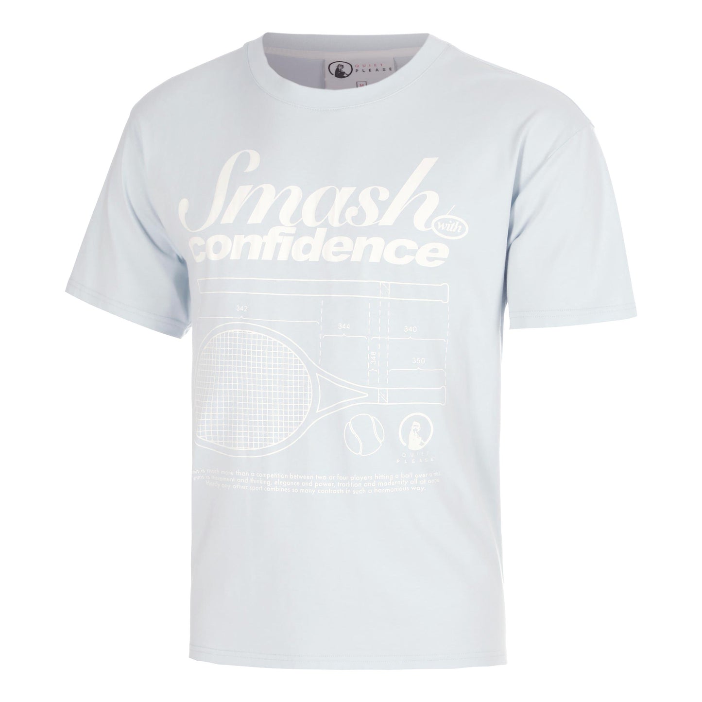 Quiet Please Confidence Loose Fit T-Shirt Men - light blue
