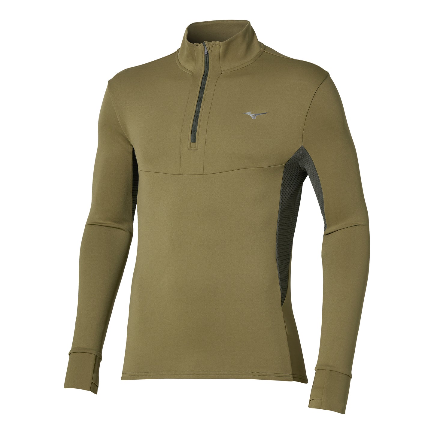Mizuno Active Warmalite Half Zip Running shirt Men - olive