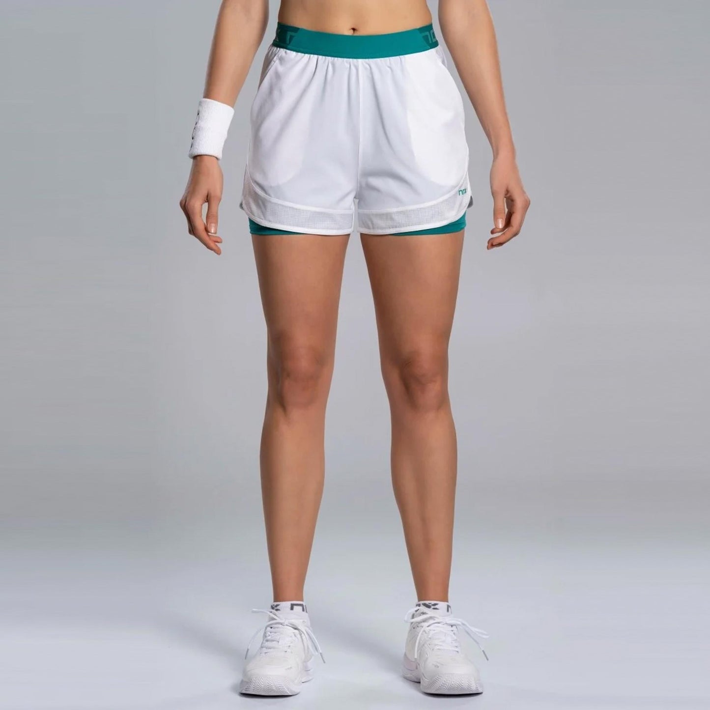 NOX Pro Shorts Women - white, teal