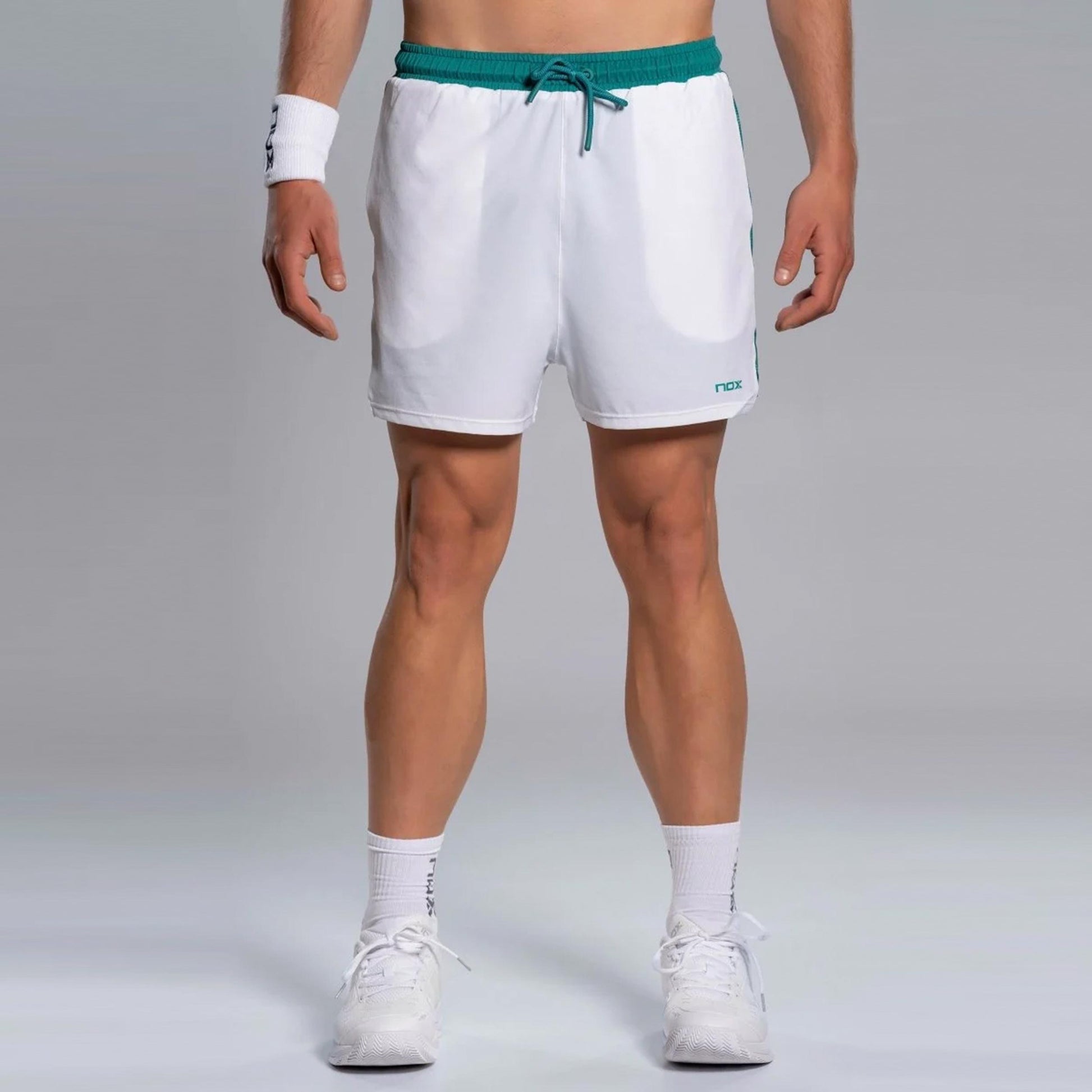 NOX Pro Shorts Men - white, teal