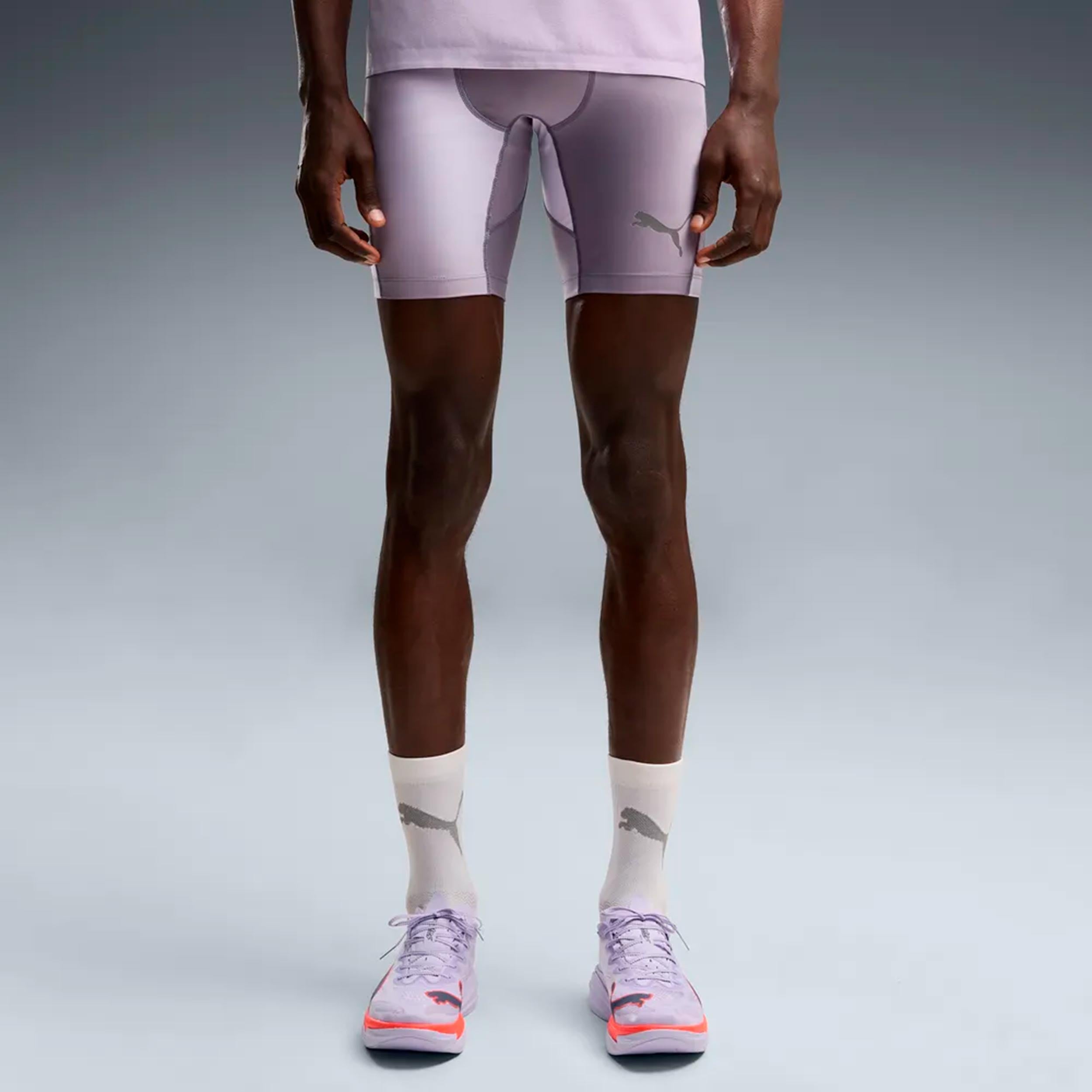 Puma Lightspeed AOP 8in half  Running tights Men - grey