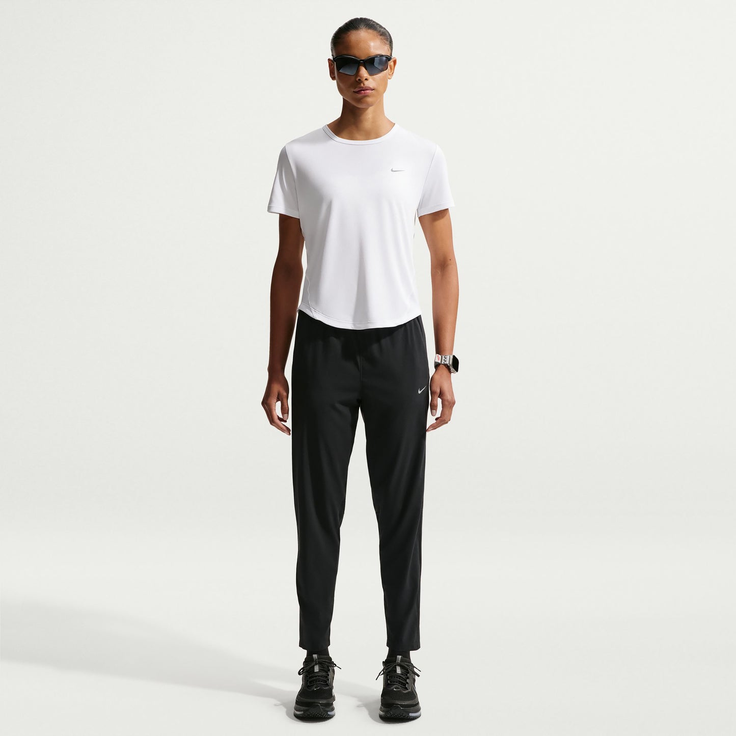 Nike Tempo  Running shirt Women - white, silver
