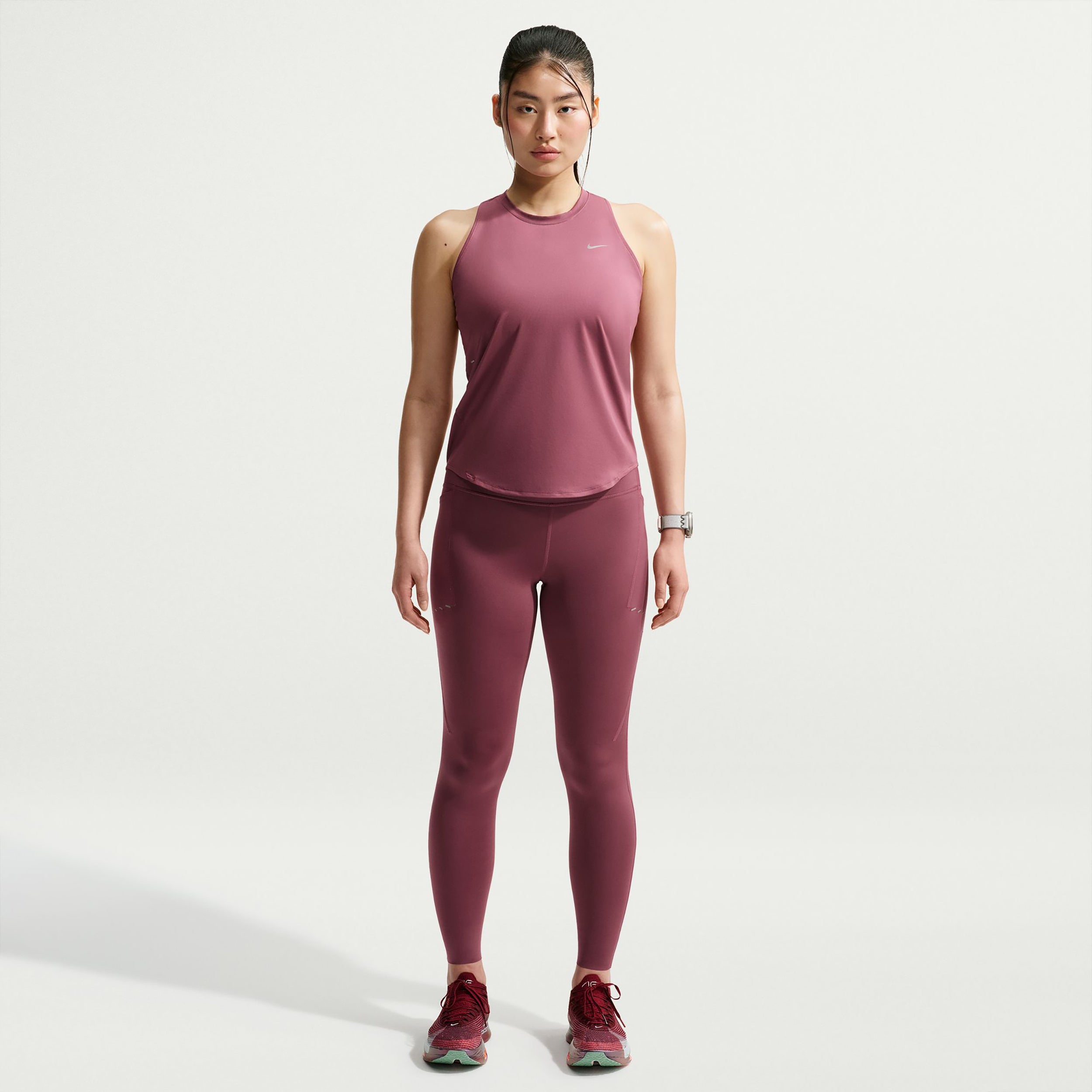 Nike Swift  Running shirt Women - mauve, silver