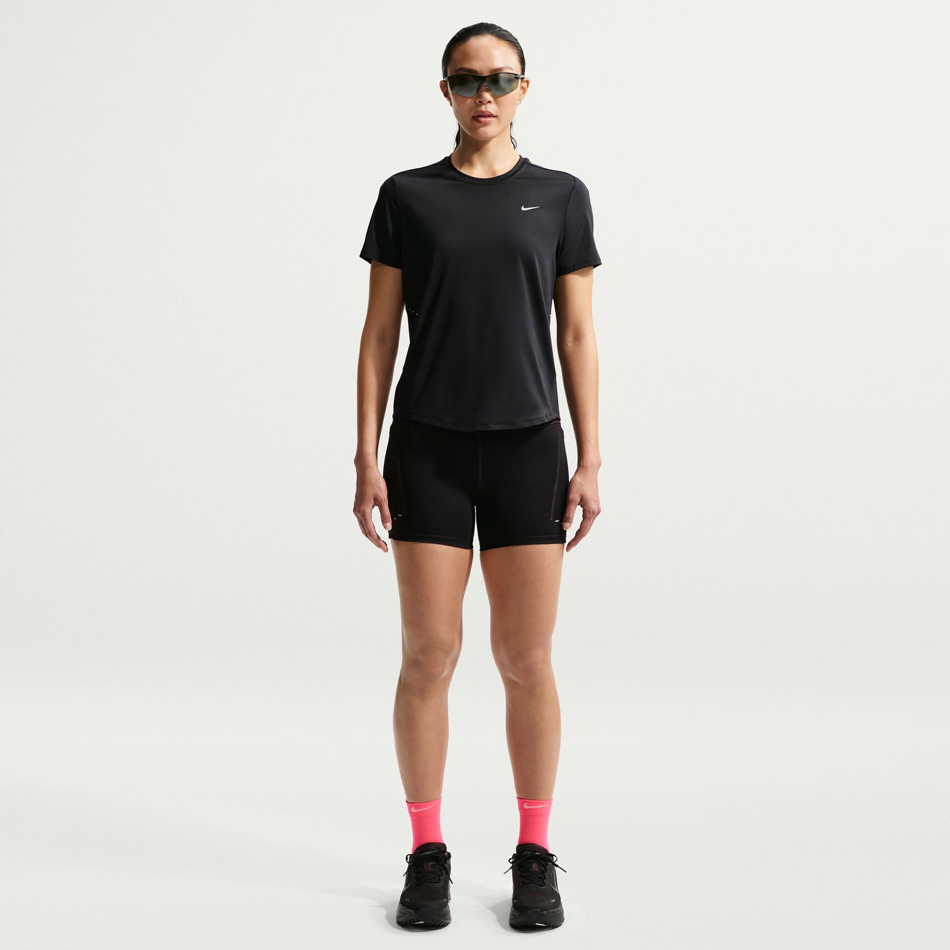 Nike Swift  Running shirt Women - black, silver