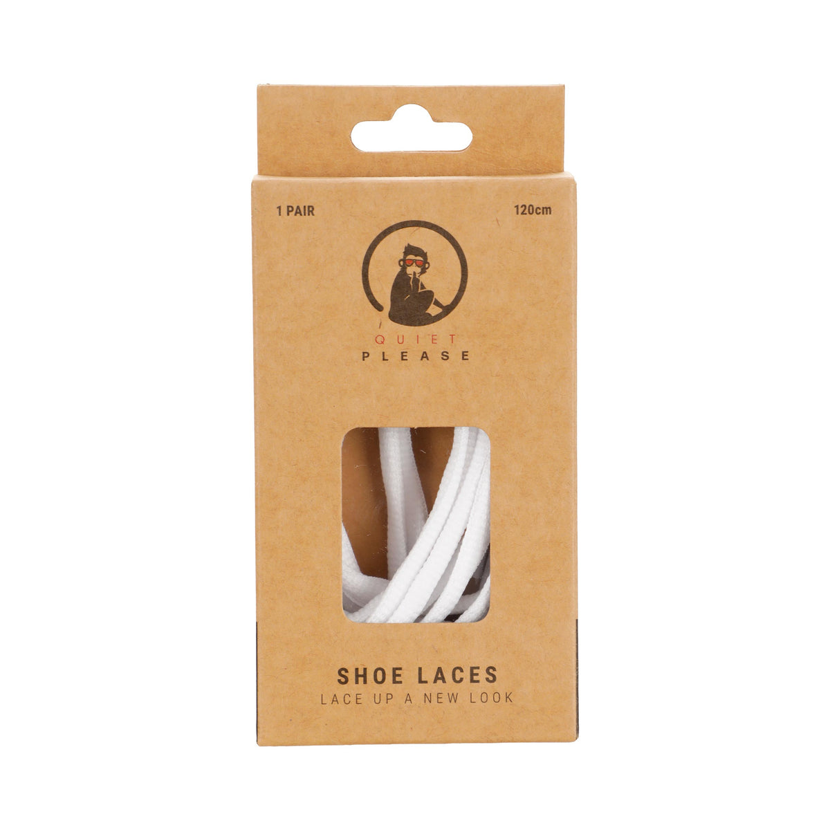 Quiet Please QP shoe laces 120cm Shoelaces - white