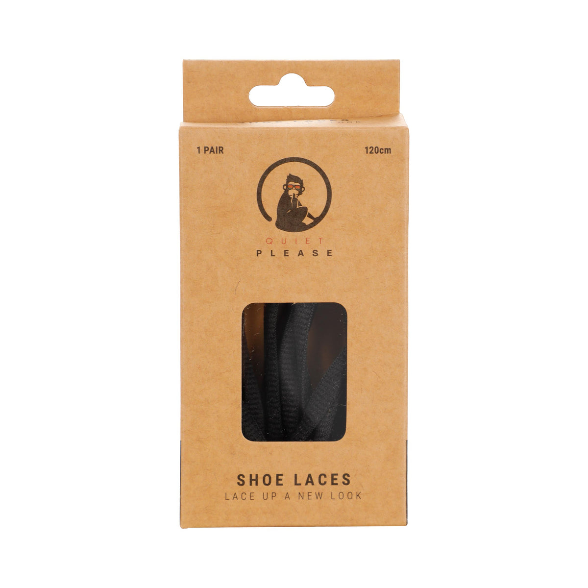 Quiet Please QP shoe laces 120cm Shoelaces - black