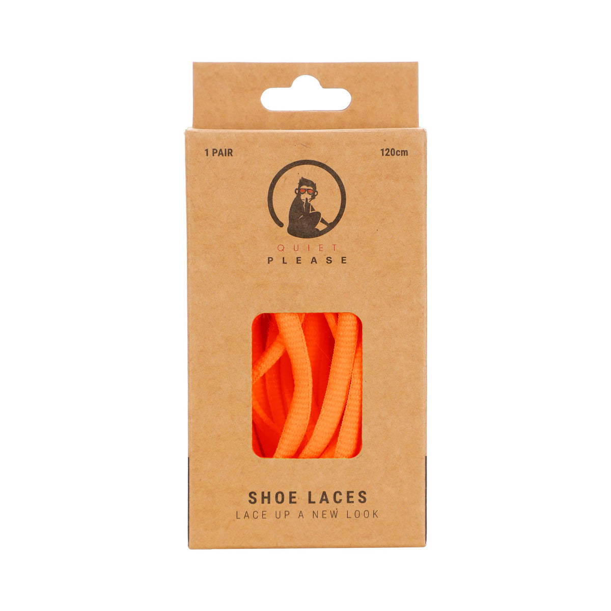 Quiet Please QP shoe laces 120cm Shoelaces - orange