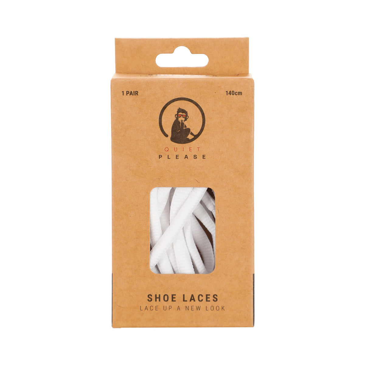 Quiet Please QP shoe laces 140cm Shoelaces - white