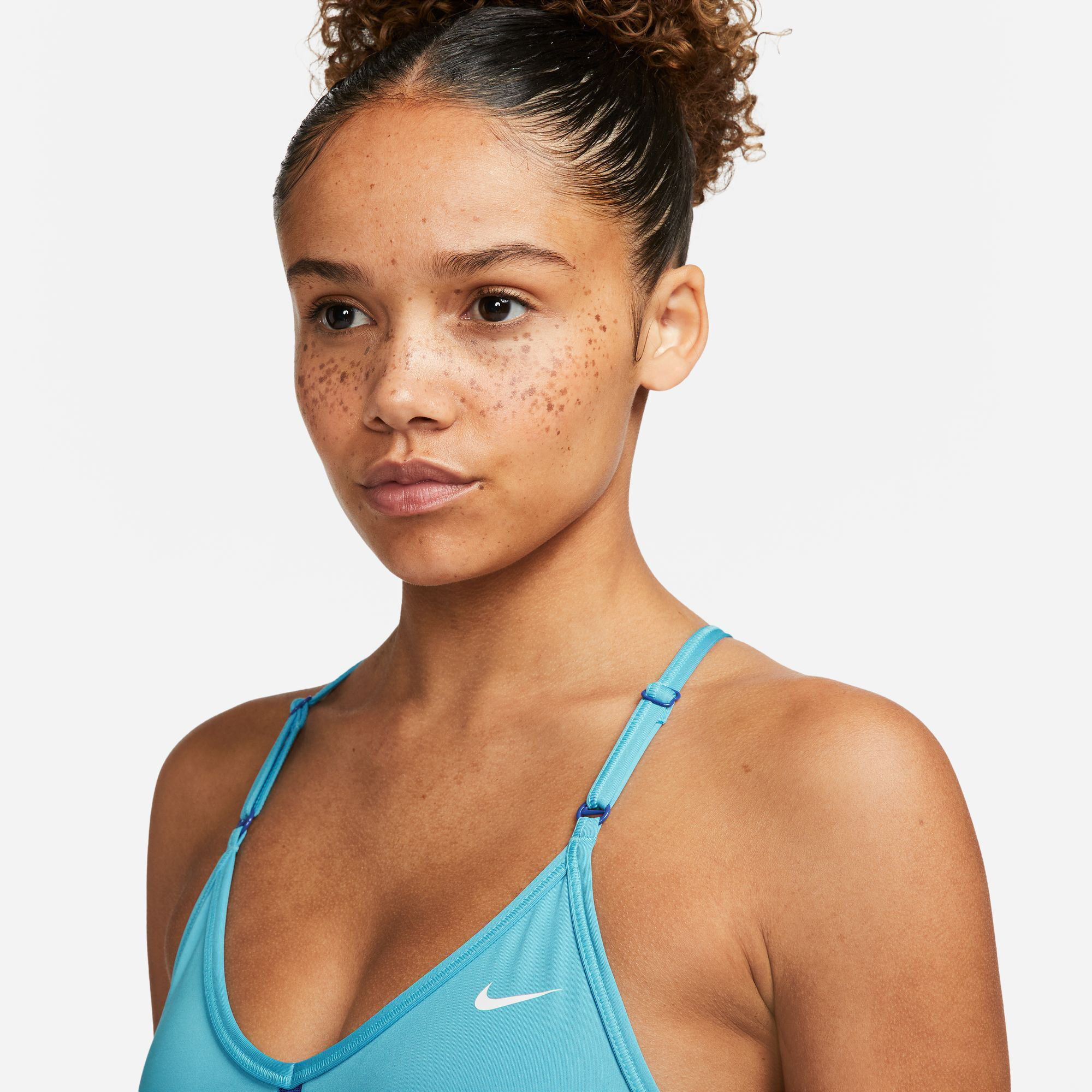 Buy Nike Dri Fit Indy V Neck Sports Bras Women Blue online