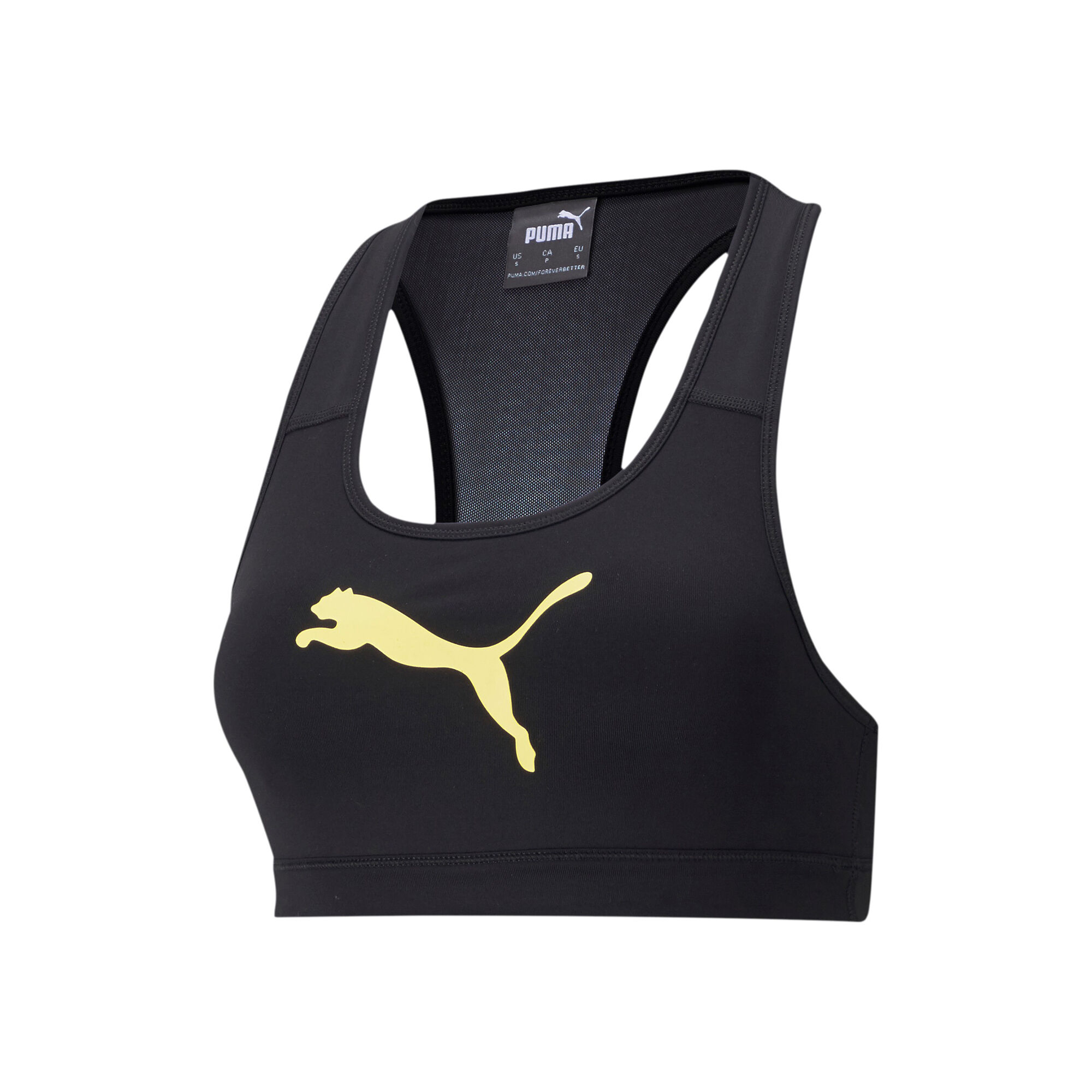 Buy Puma Mid Impact 4Keeps Sports Bras Women Black, Yellow online