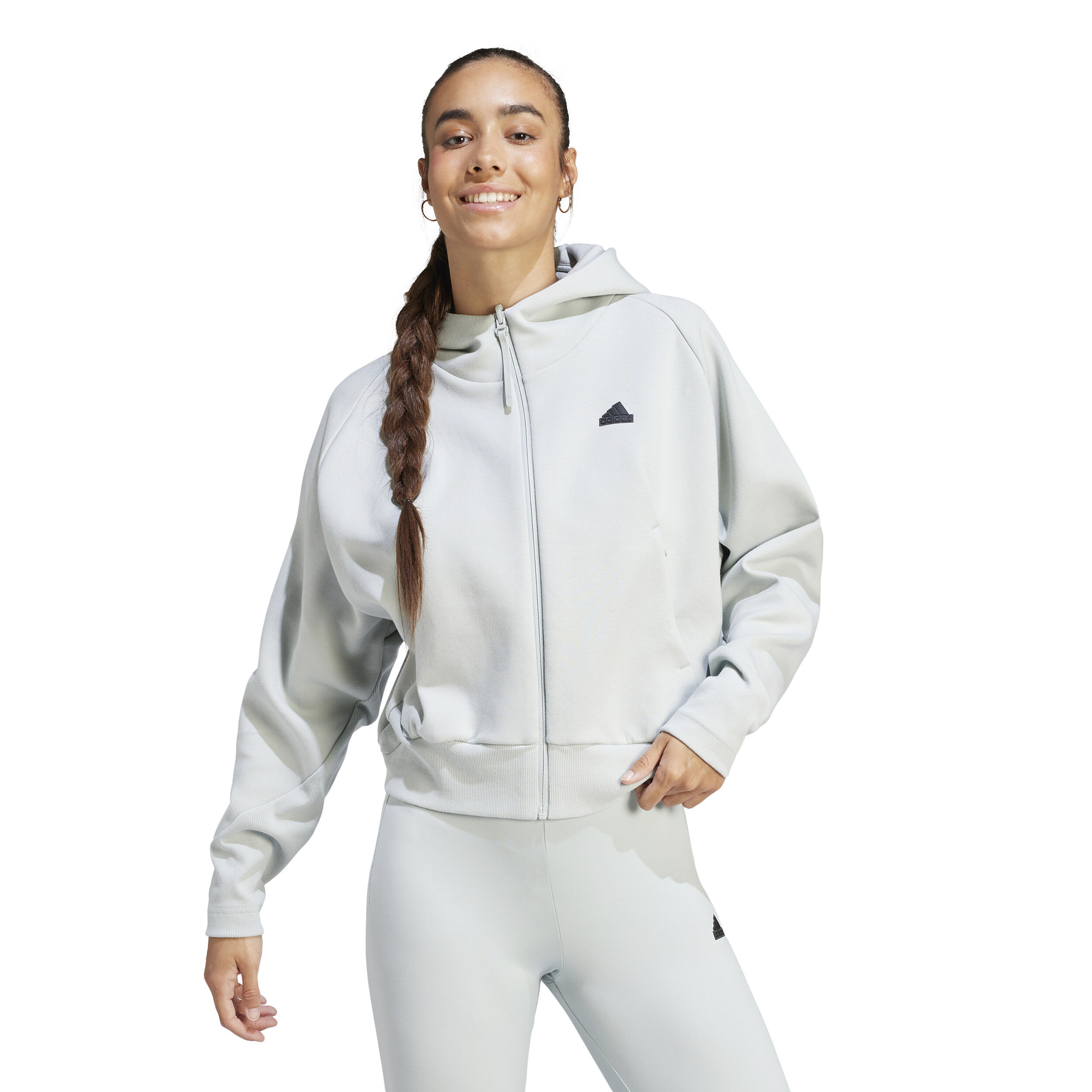 Buy adidas Z.N.E. Zip Hoodie Women Silver Grey online Tennis Point UK