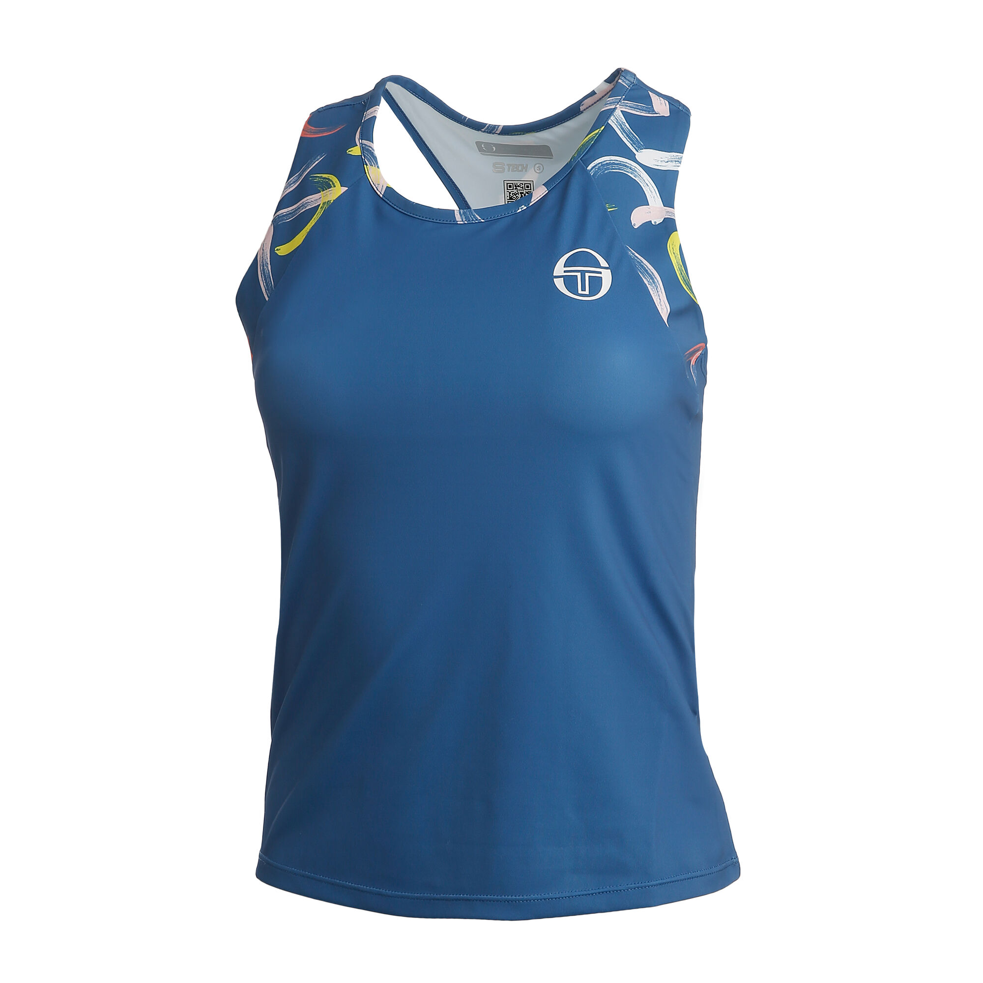 buy Sergio Tacchini Abstract Tank Top Women - Blue, Yellow online ...