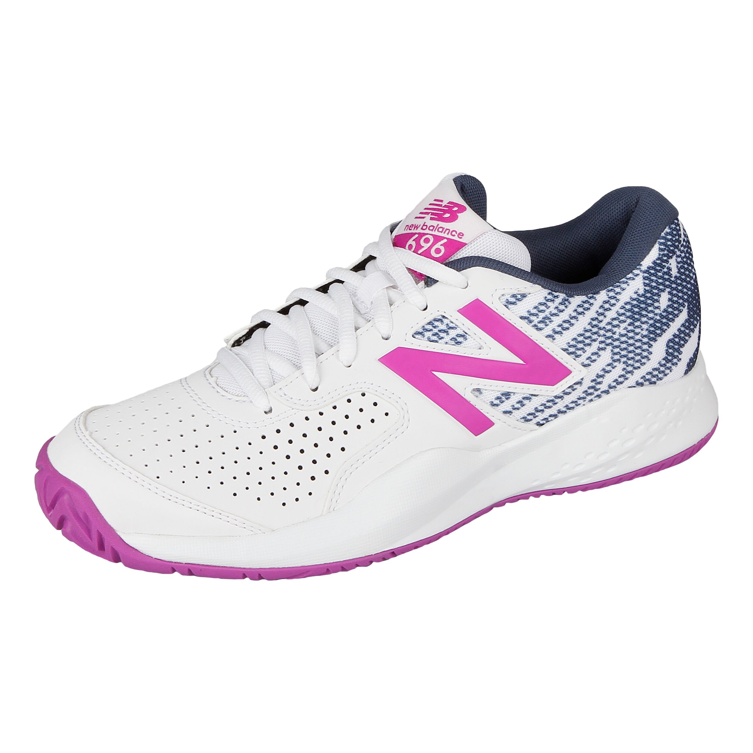 Buy New Balance 696 V3 All Court Shoe Women White Violet online Tennis Point UK