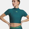 HeatGear Crop T-Shirt Women-green, green