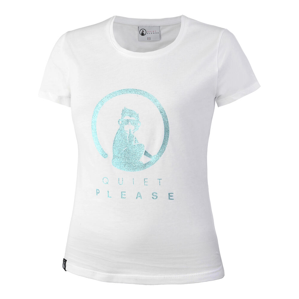 Quiet Please Baseline Logo Glitter T-Shirt Women