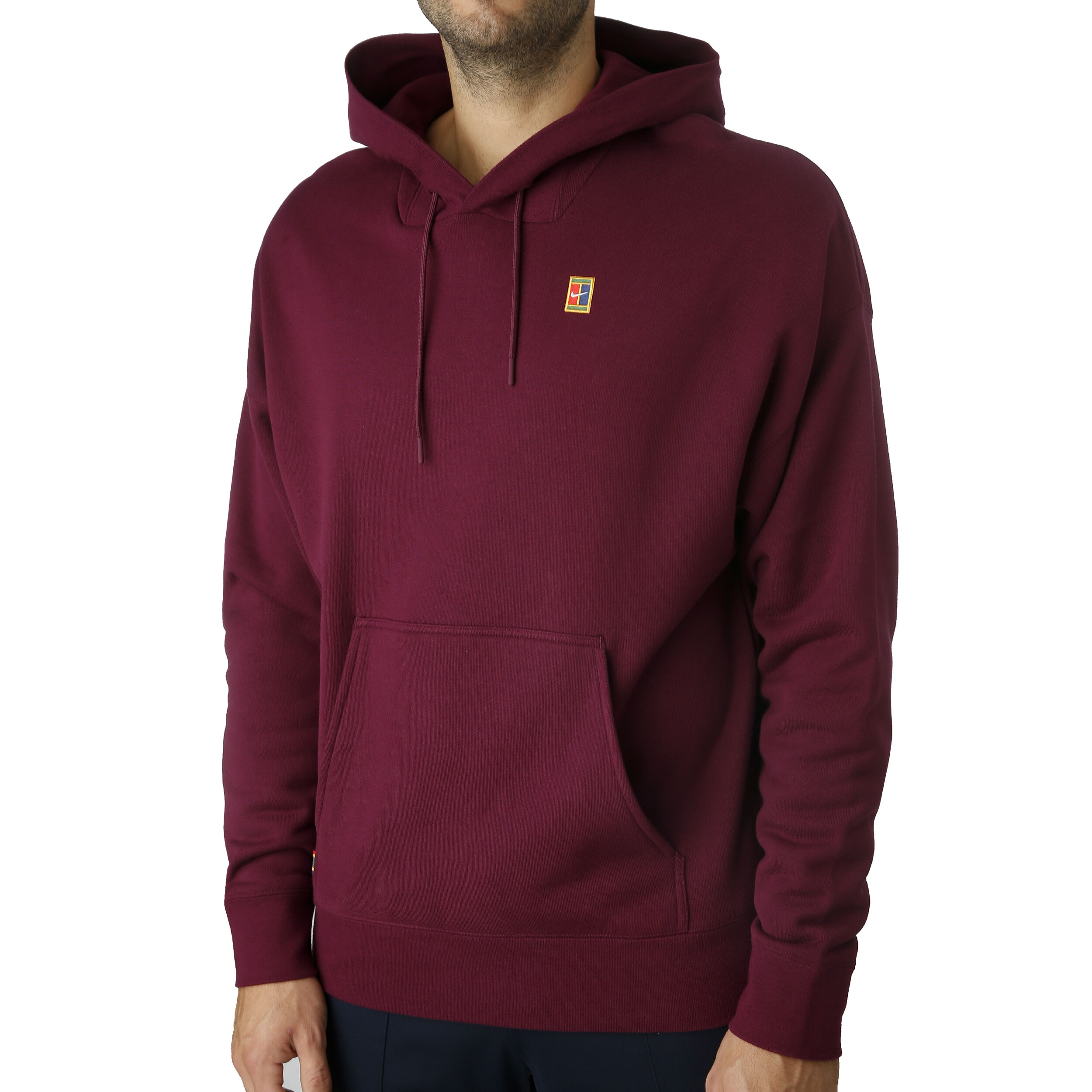Buy Nike Court Heritage Fleece Hoody Men Berry Multicoloured online Tennis Point UK