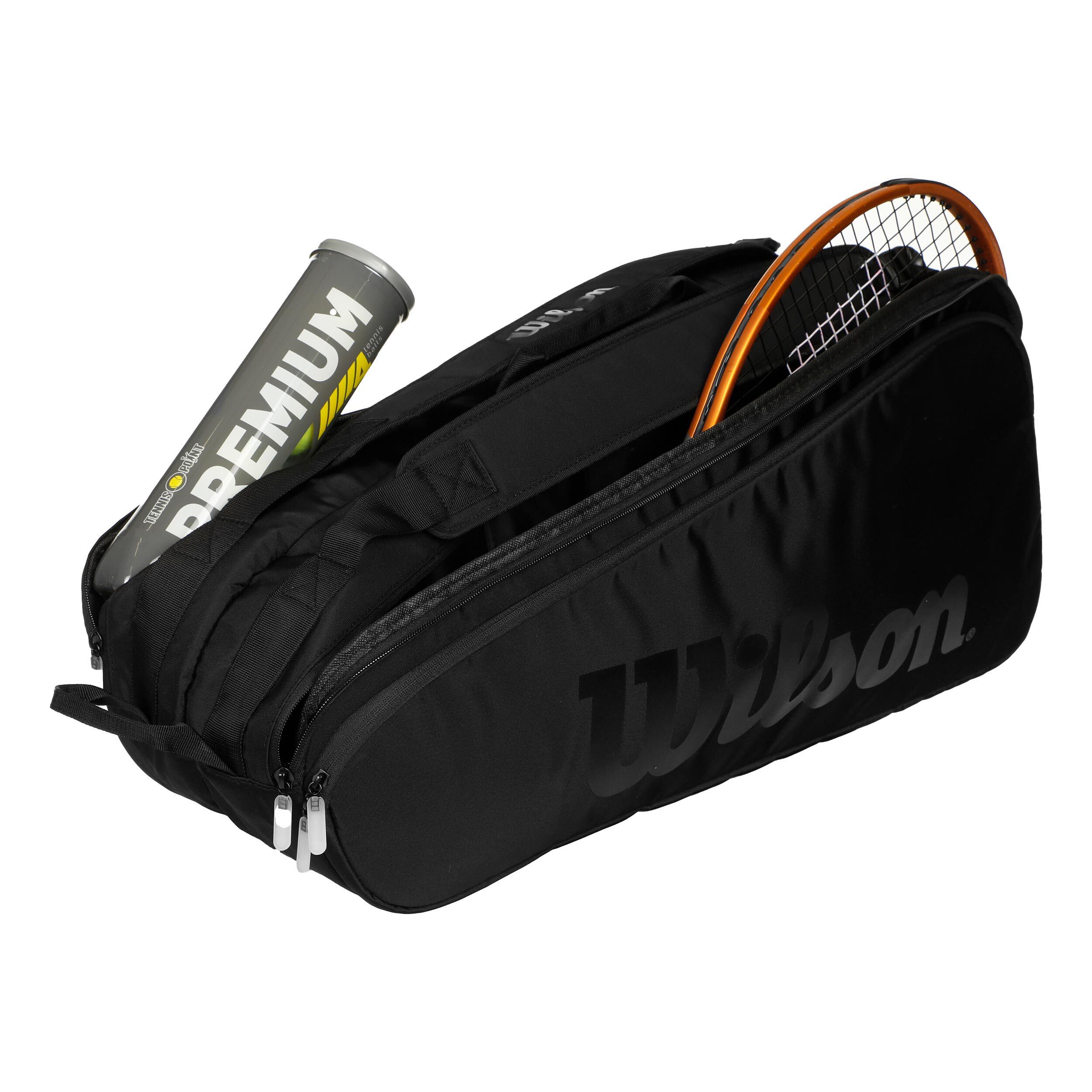 Buy Wilson Tour Series Noir Racket Bag 6 Pack Black online Tennis Point UK