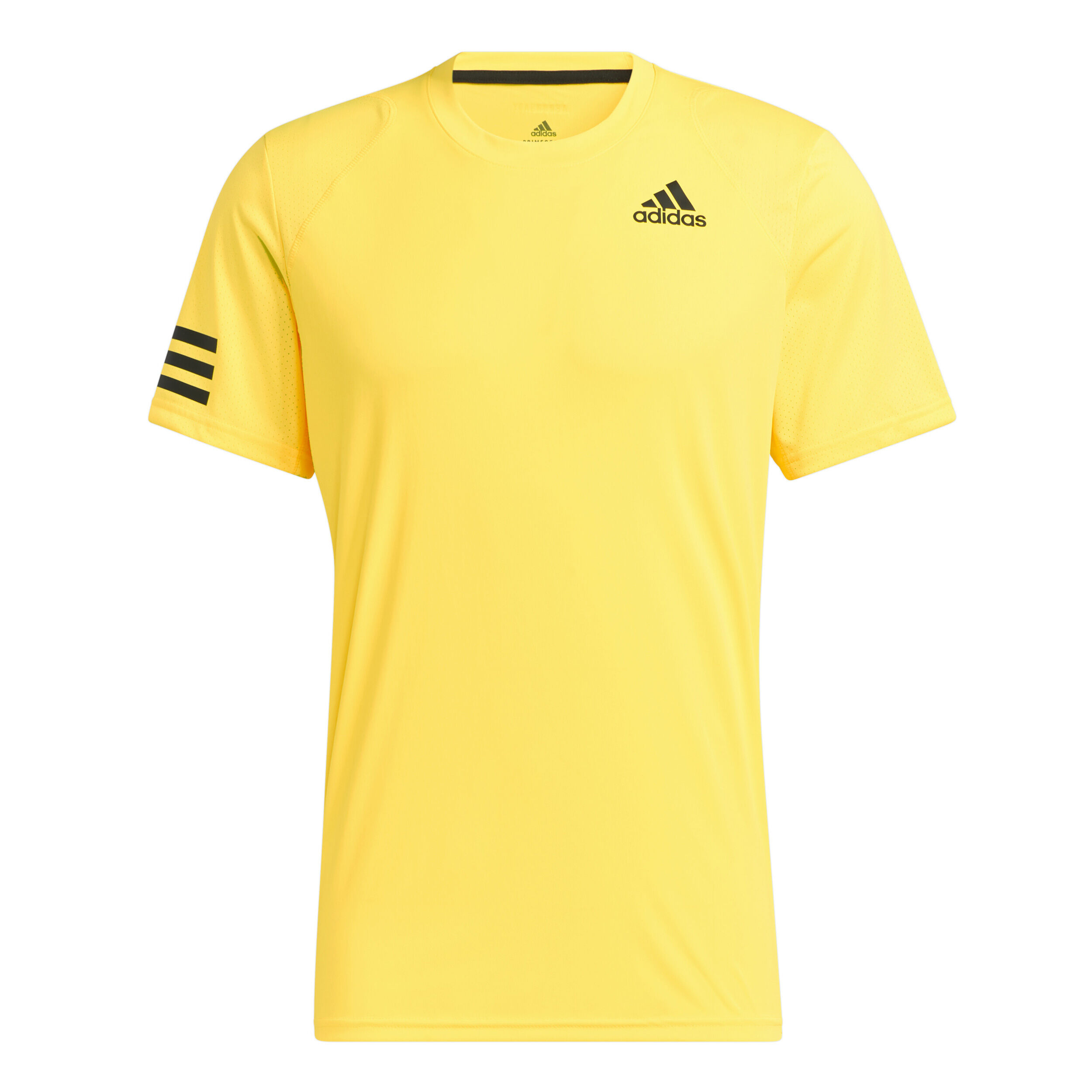 Club 3 Stripes T Shirt Men Yellow