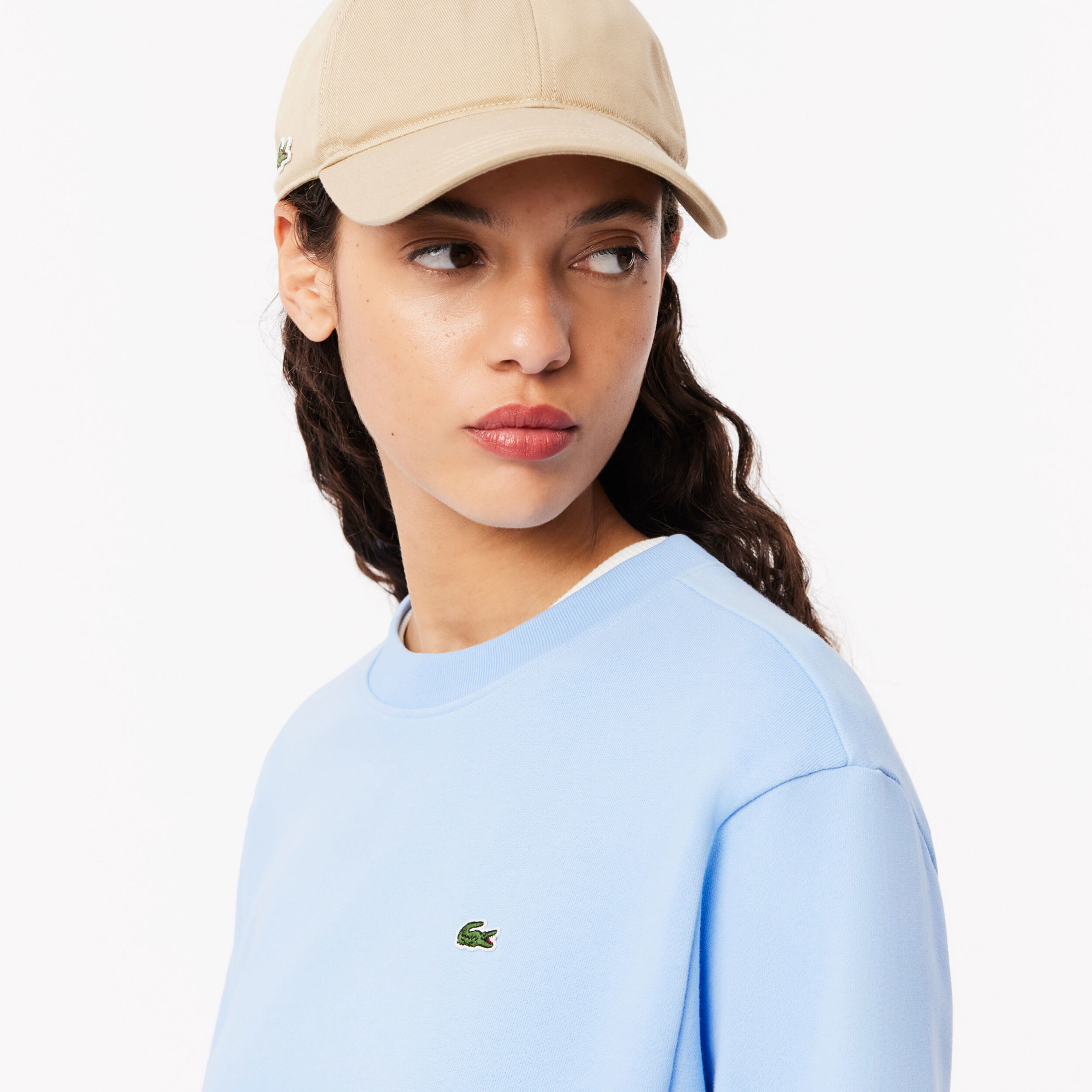 Women's lacoste sport tennis cotton fleece sweatshirt top