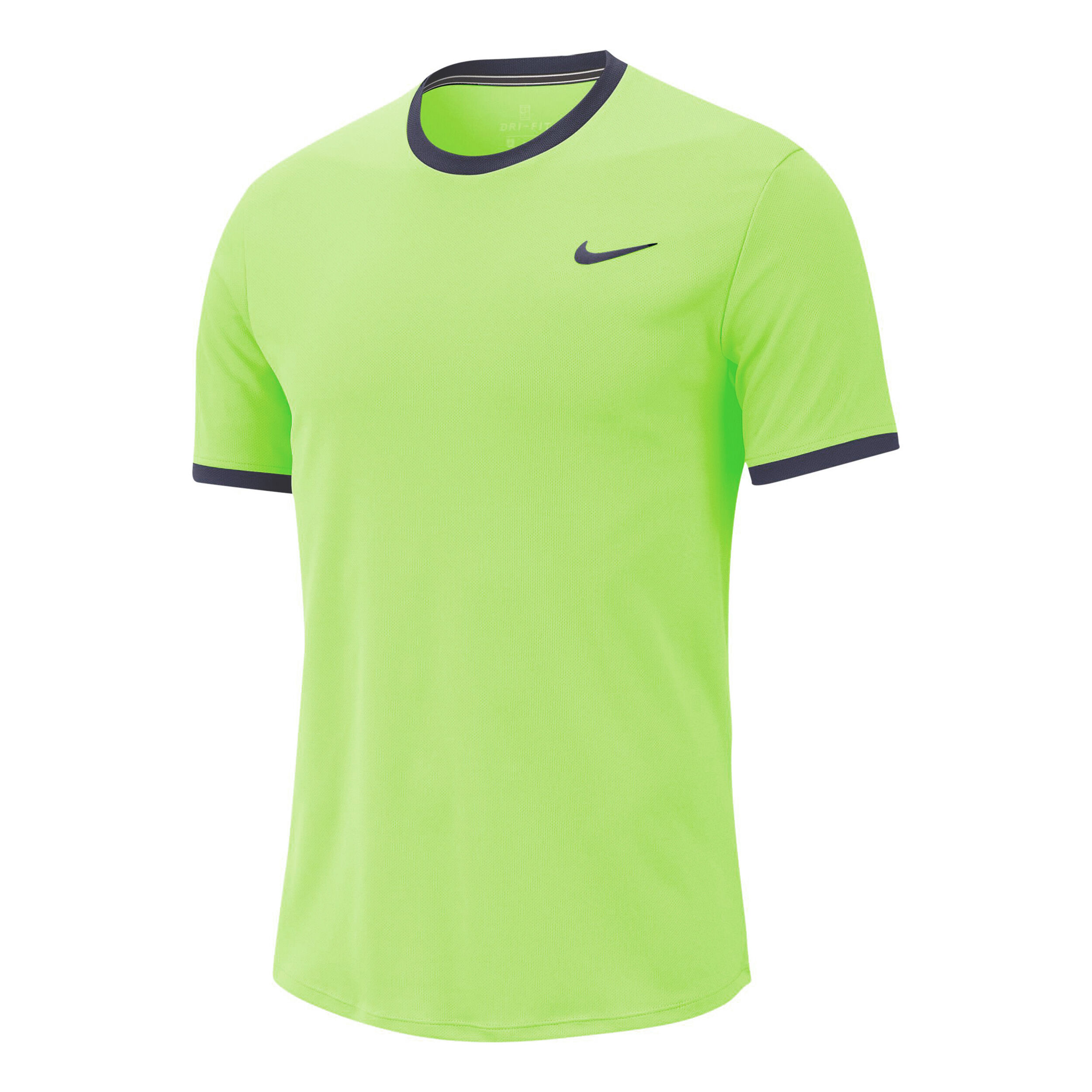 Court Dri Fit T Shirt Men Neon Green Dark Blue