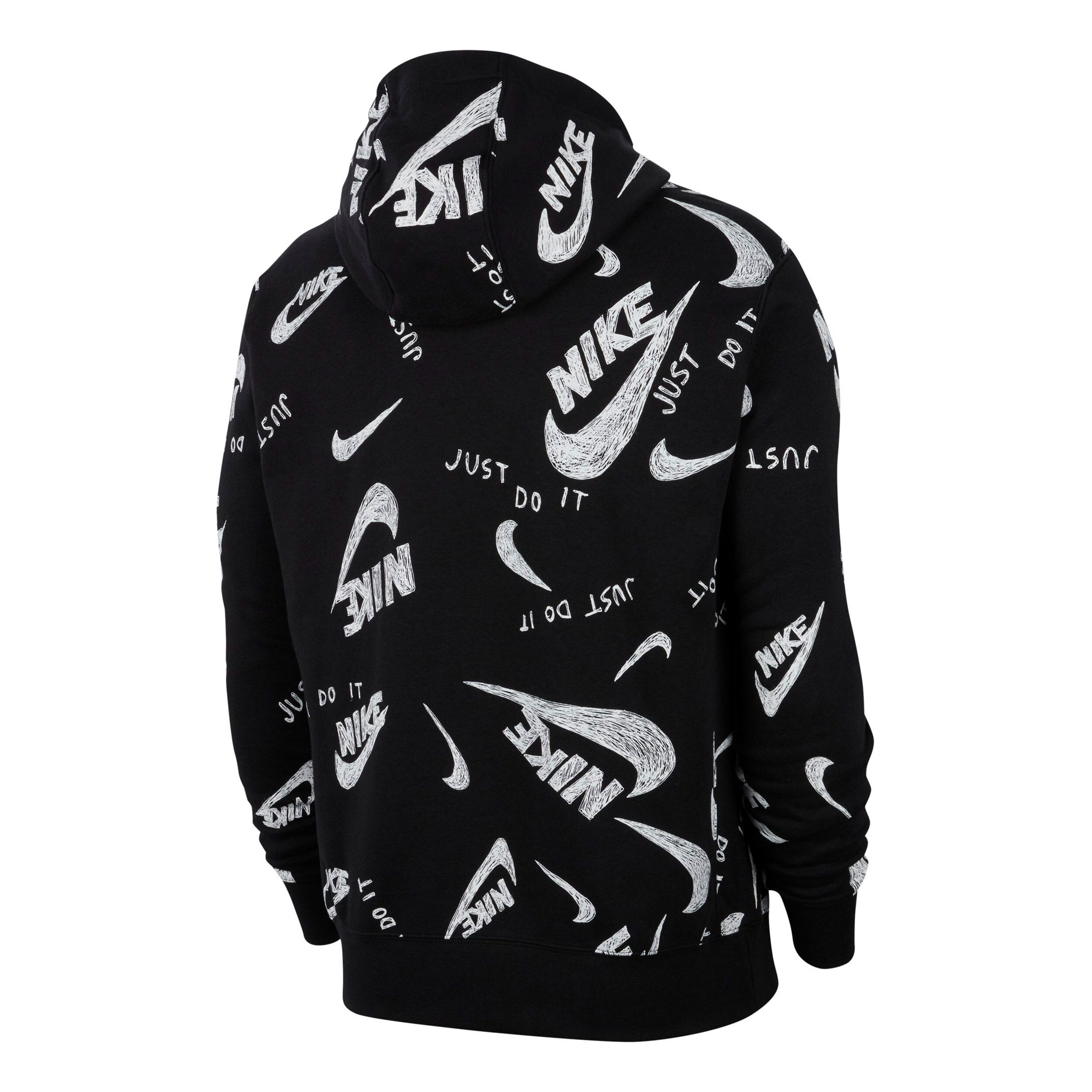 AOP Hoody Men Black White