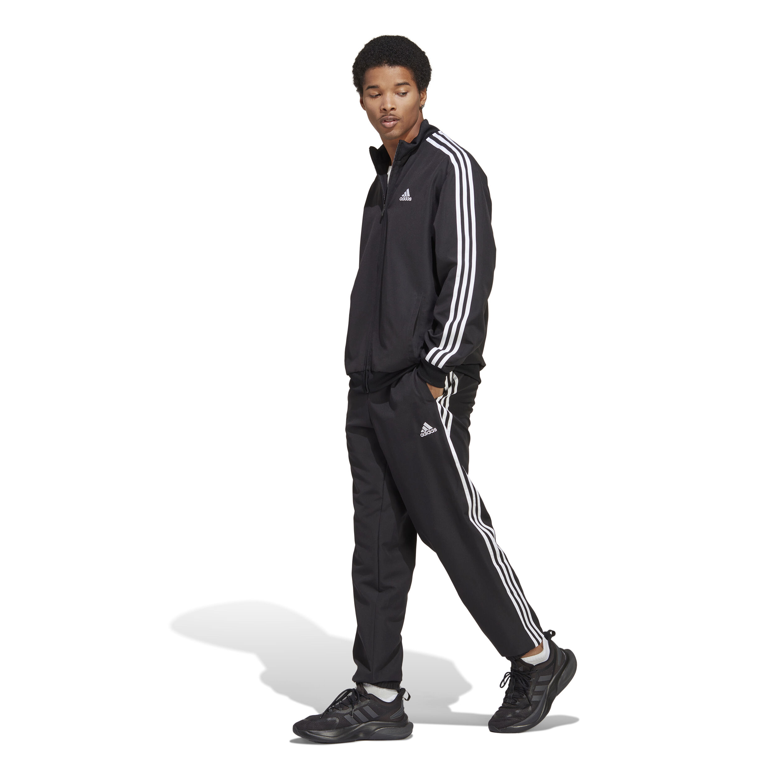 Buy adidas 3 Stripes Woven Tracksuit Men Black White online Tennis Point UK