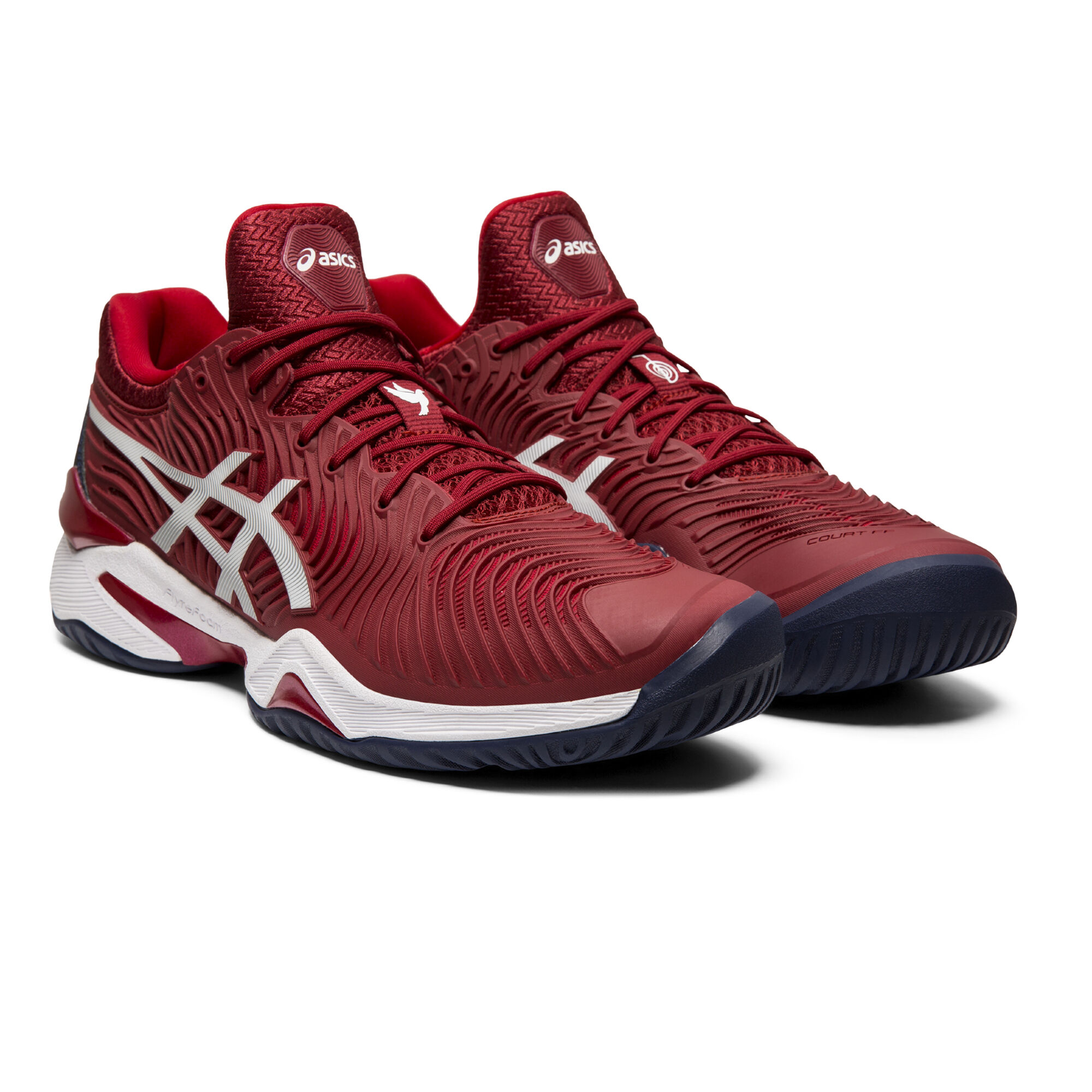 buy Asics Court FF All Court Shoe Men Dark Red White online Tennis