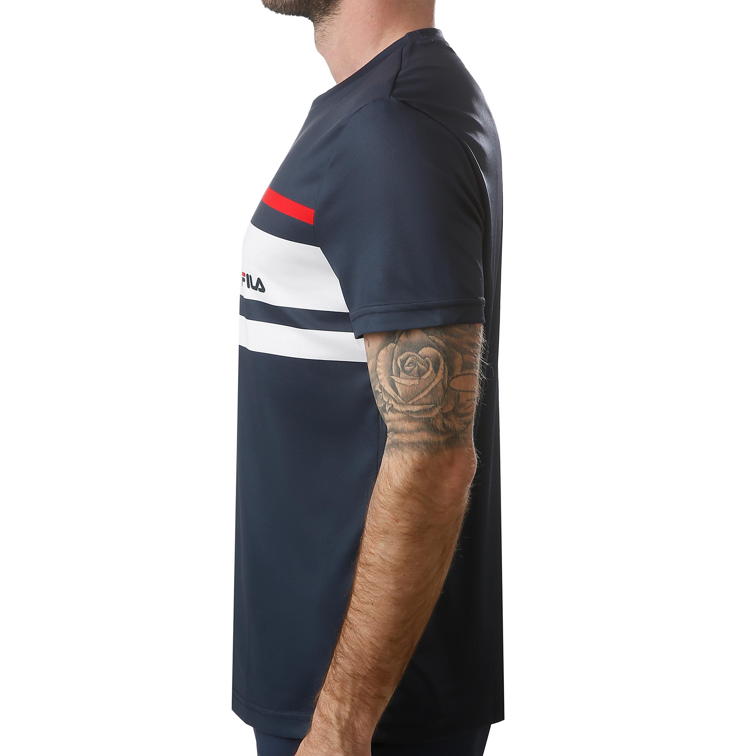 Buy Fila Trey T Shirt Men Dark Blue White online Tennis Point UK