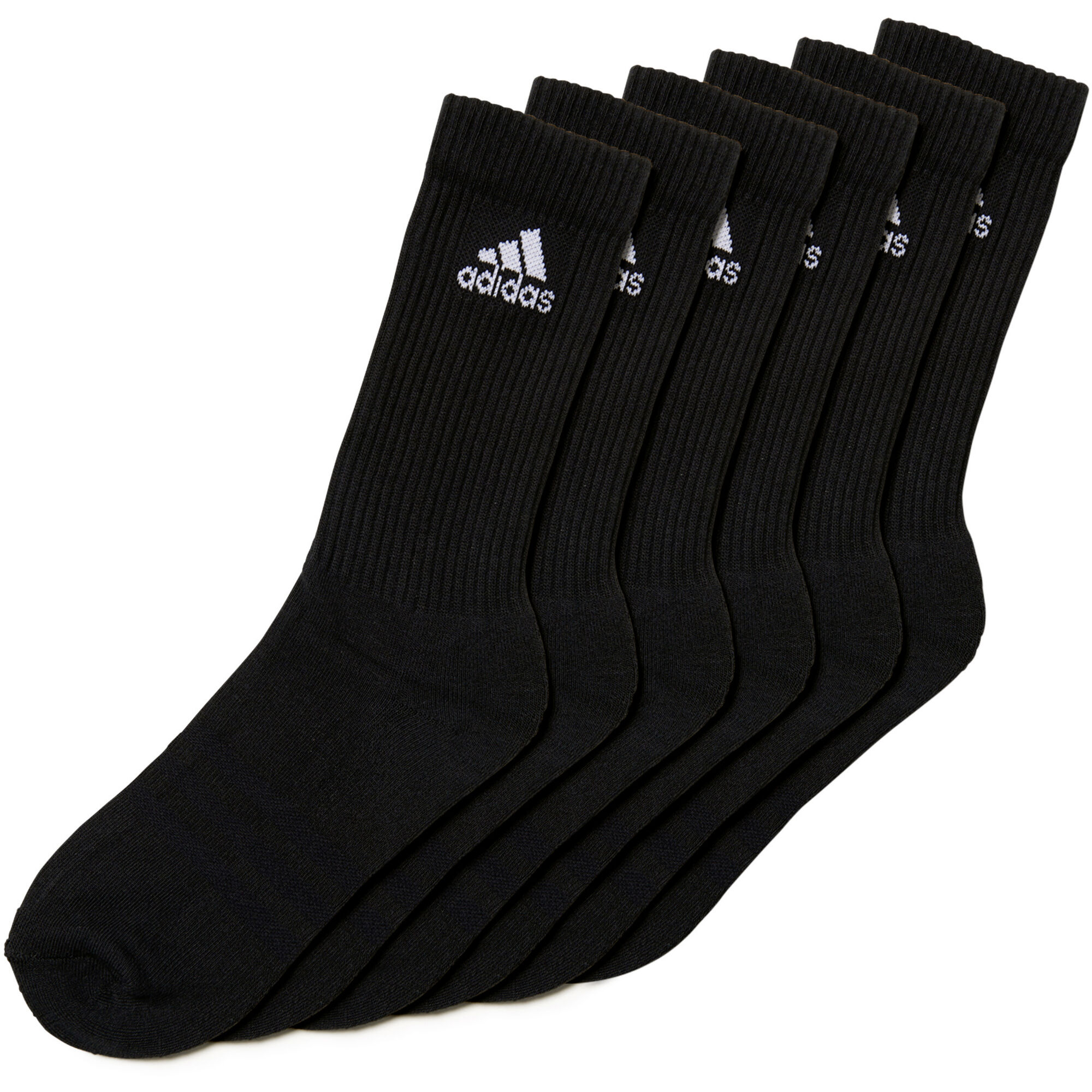 Buy adidas Performance 3Stripes Crew Half Cushioned Sports Socks 6 Pack ...