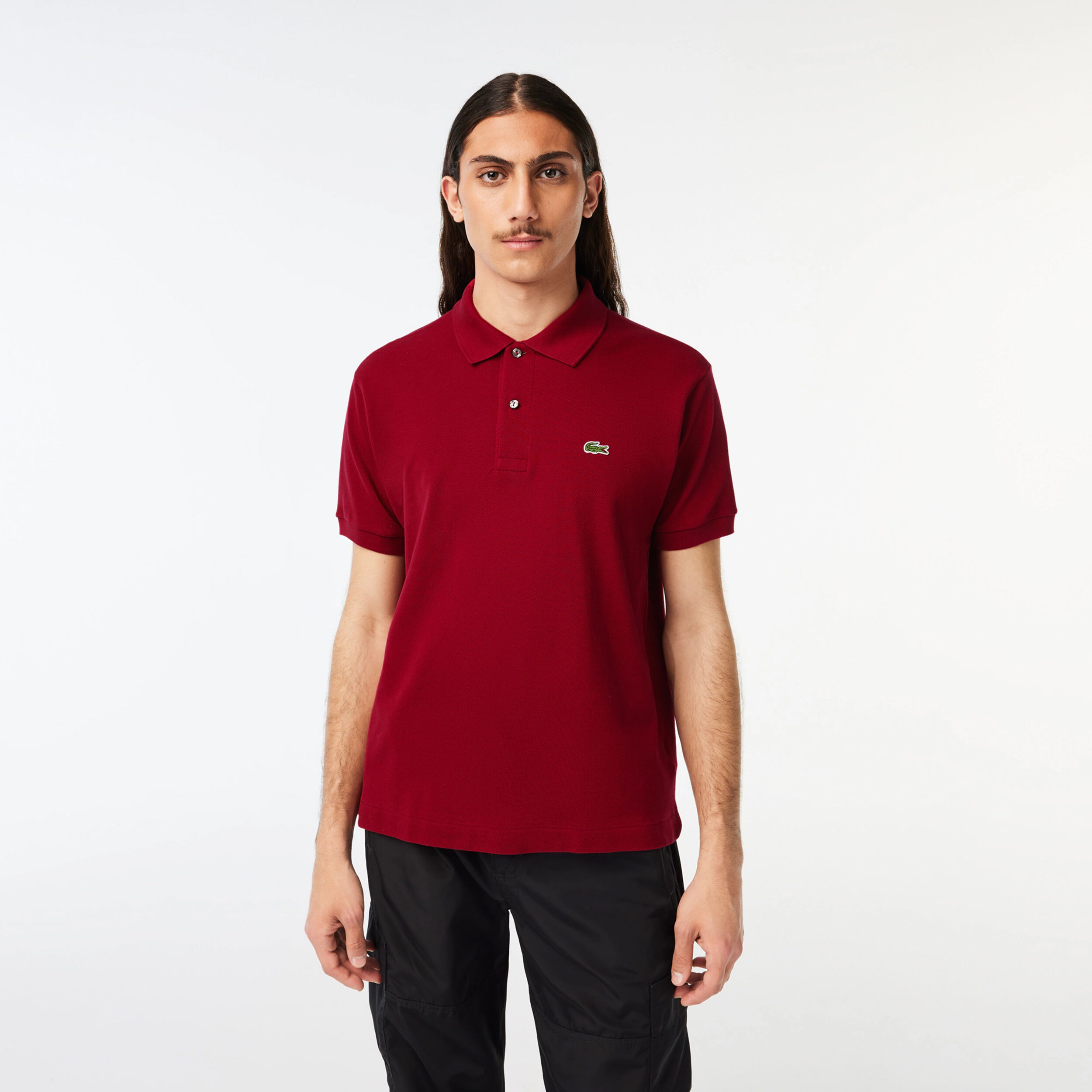 Lacoste red polo t shirt hot sale