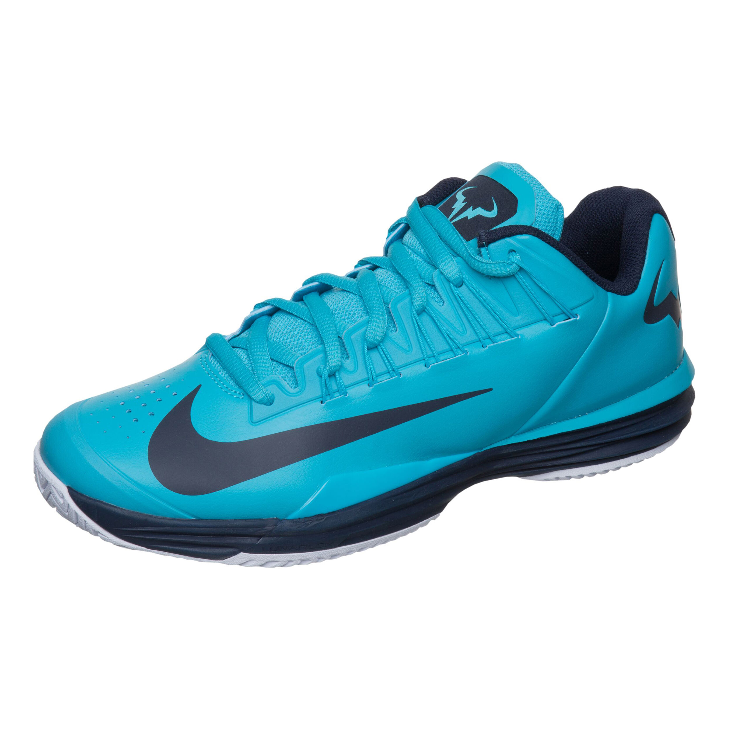 Buy Nike Rafael Nadal Lunar Ballistec 1.5 LG Quickstrike Limited Edition All Court Shoe Men Turquoise Dark Blue online Tennis Point UK