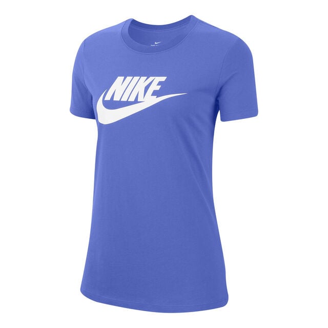blue and white nike shirt womens