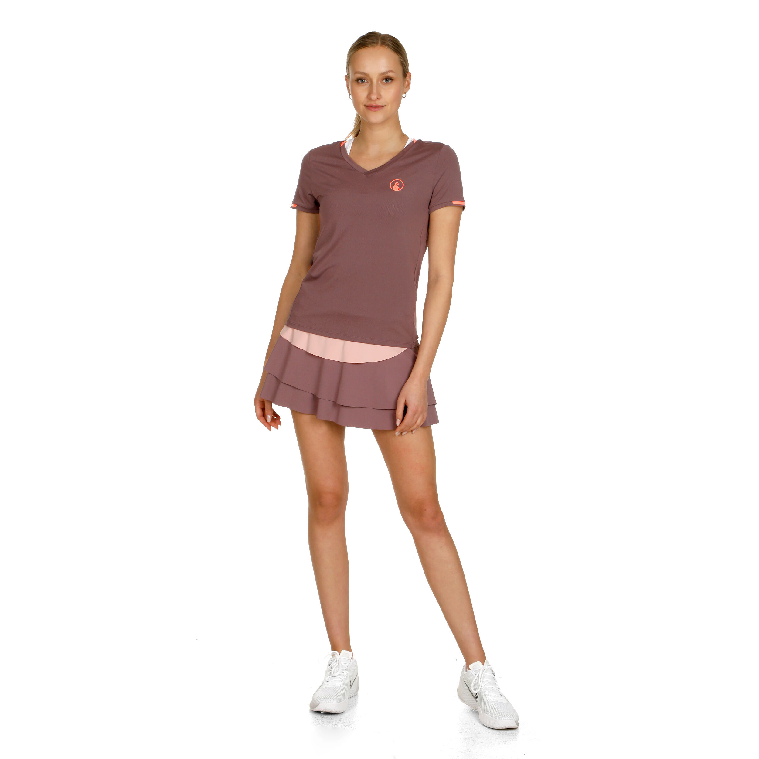 Flounce Skirt Women Antique Pink Violet